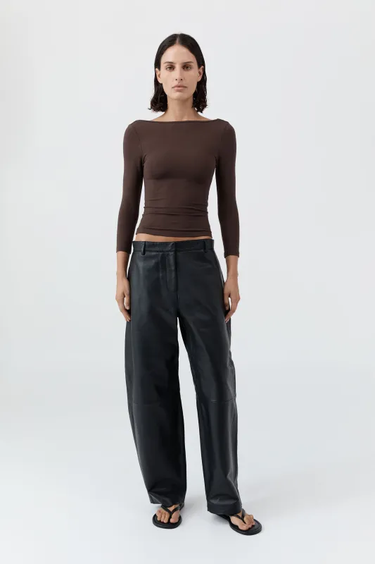 Soft Jersey Ballerina Top - Liqueur sold by St. Agni