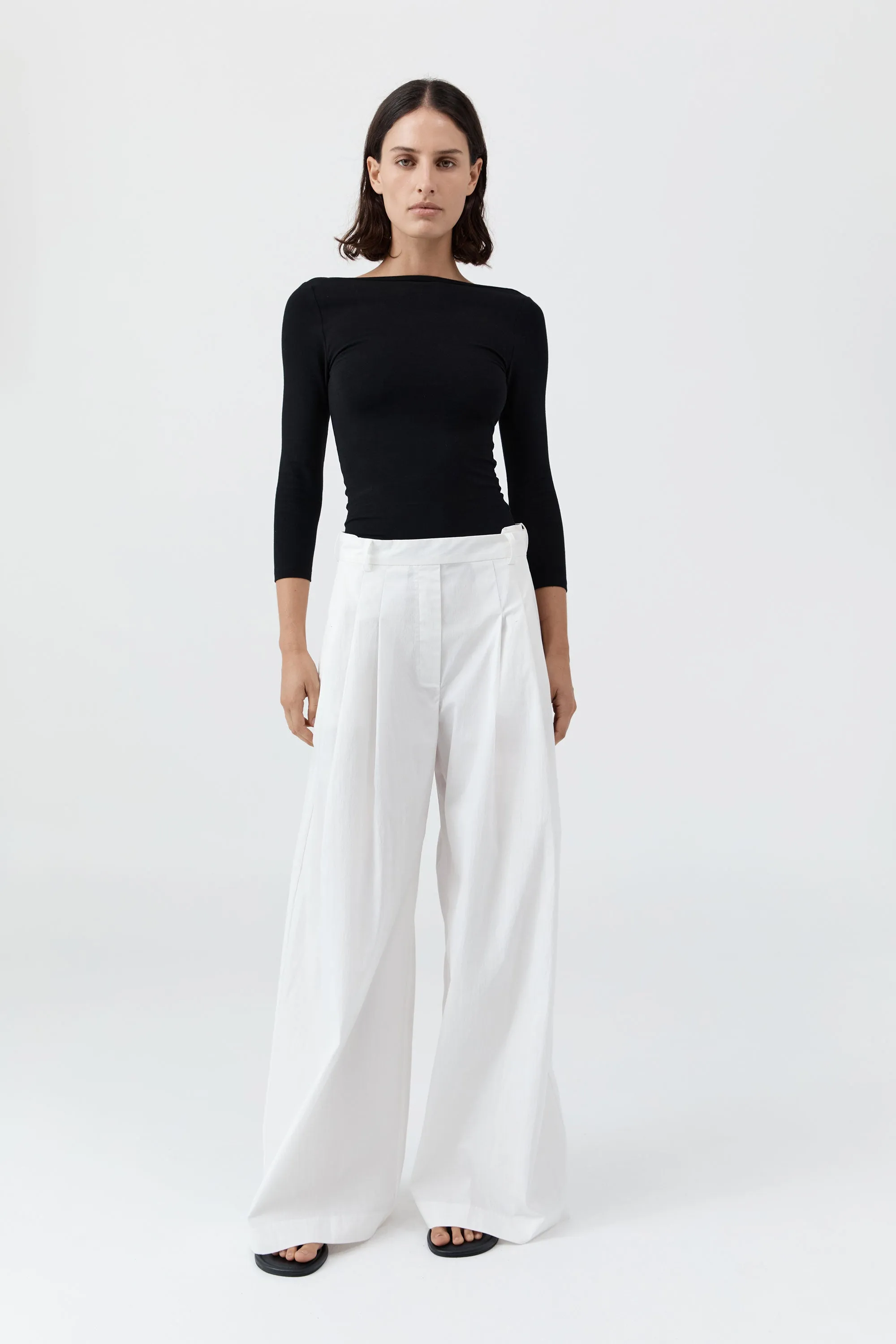 Soft Jersey Ballerina Top - Jet Black sold by St. Agni