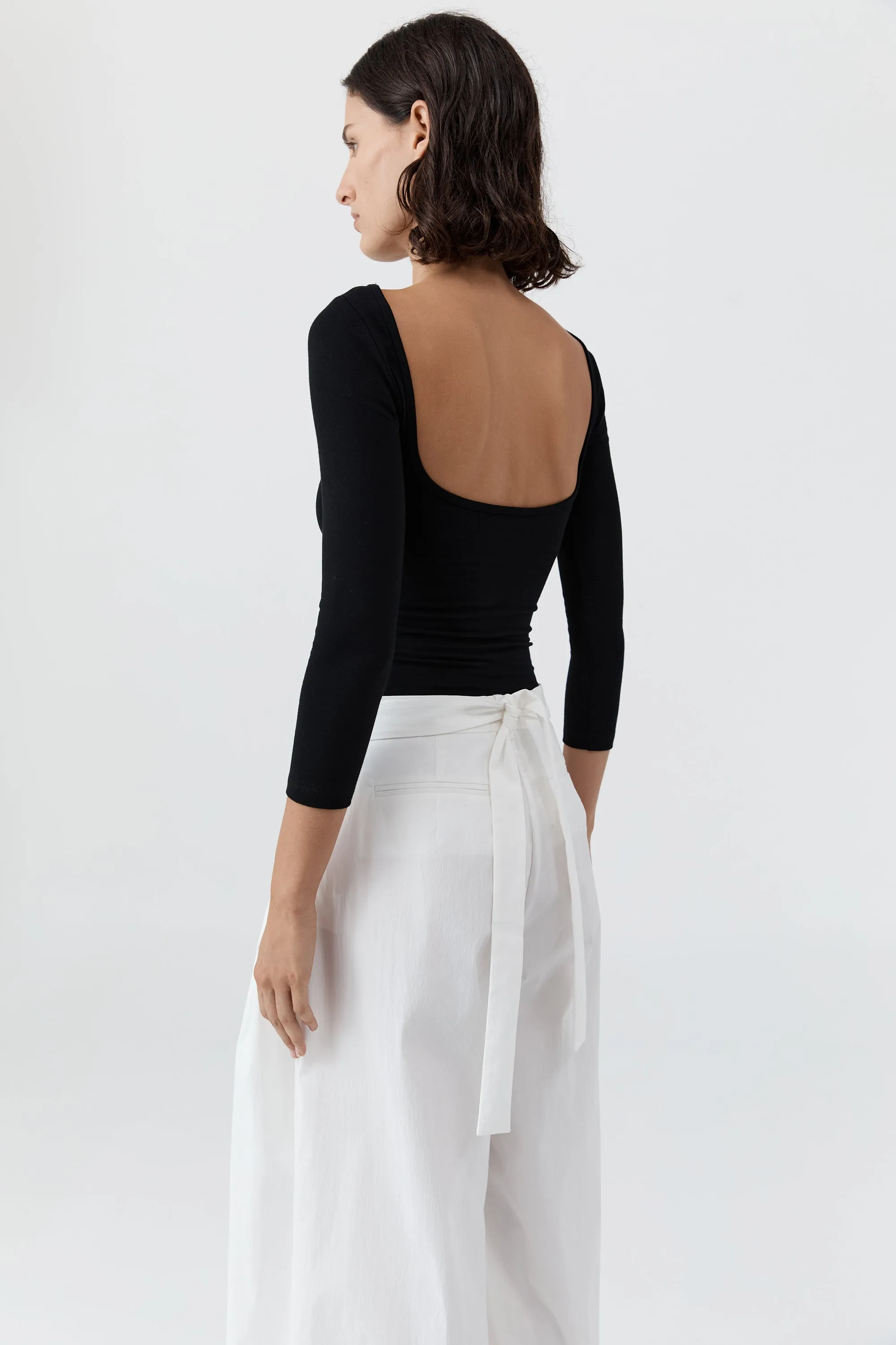 Soft Jersey Ballerina Top - Jet Black sold by St. Agni product image thumbnail 4