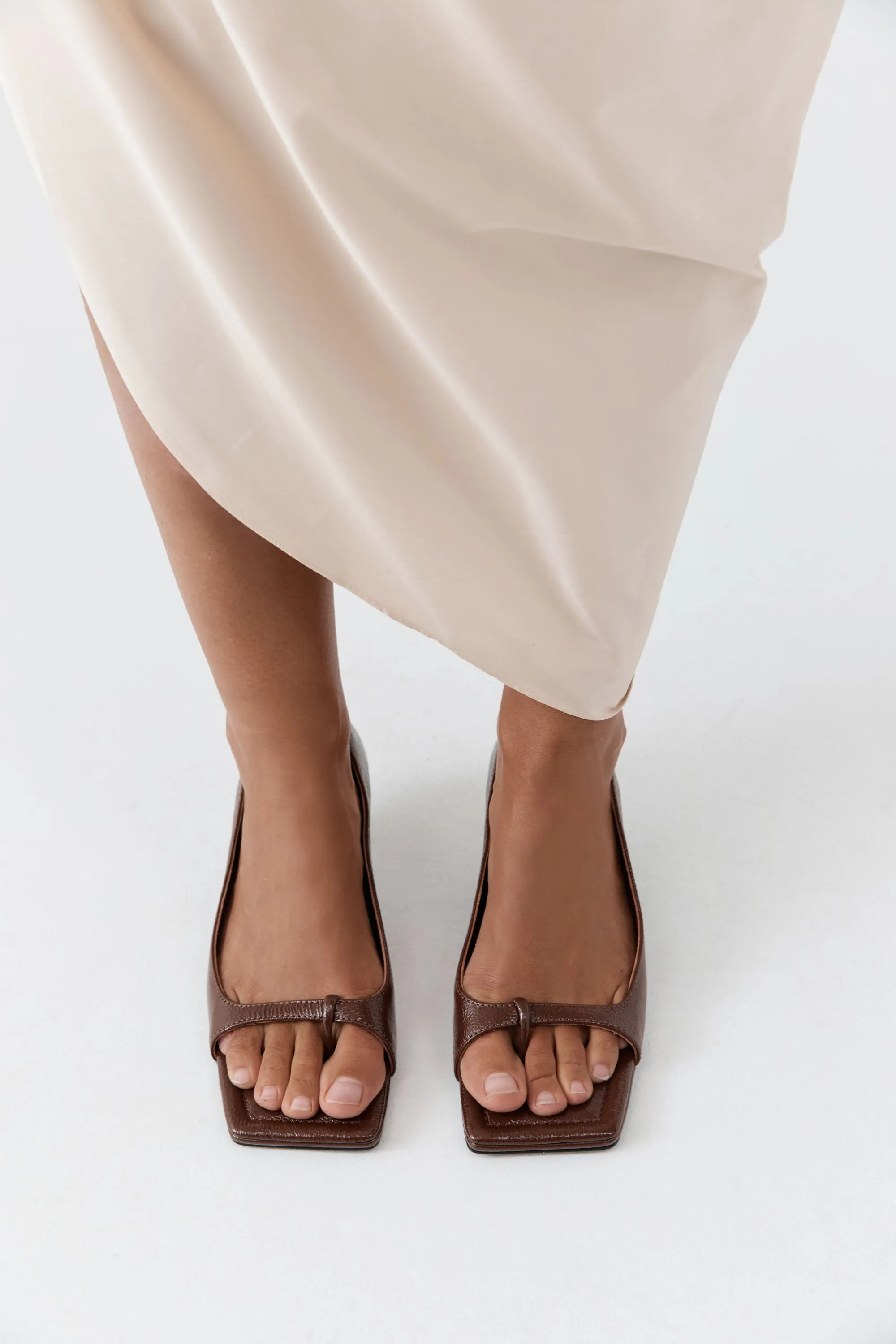 90s Square Toe Heel - Patent Liqueur sold by St. Agni product image thumbnail 5