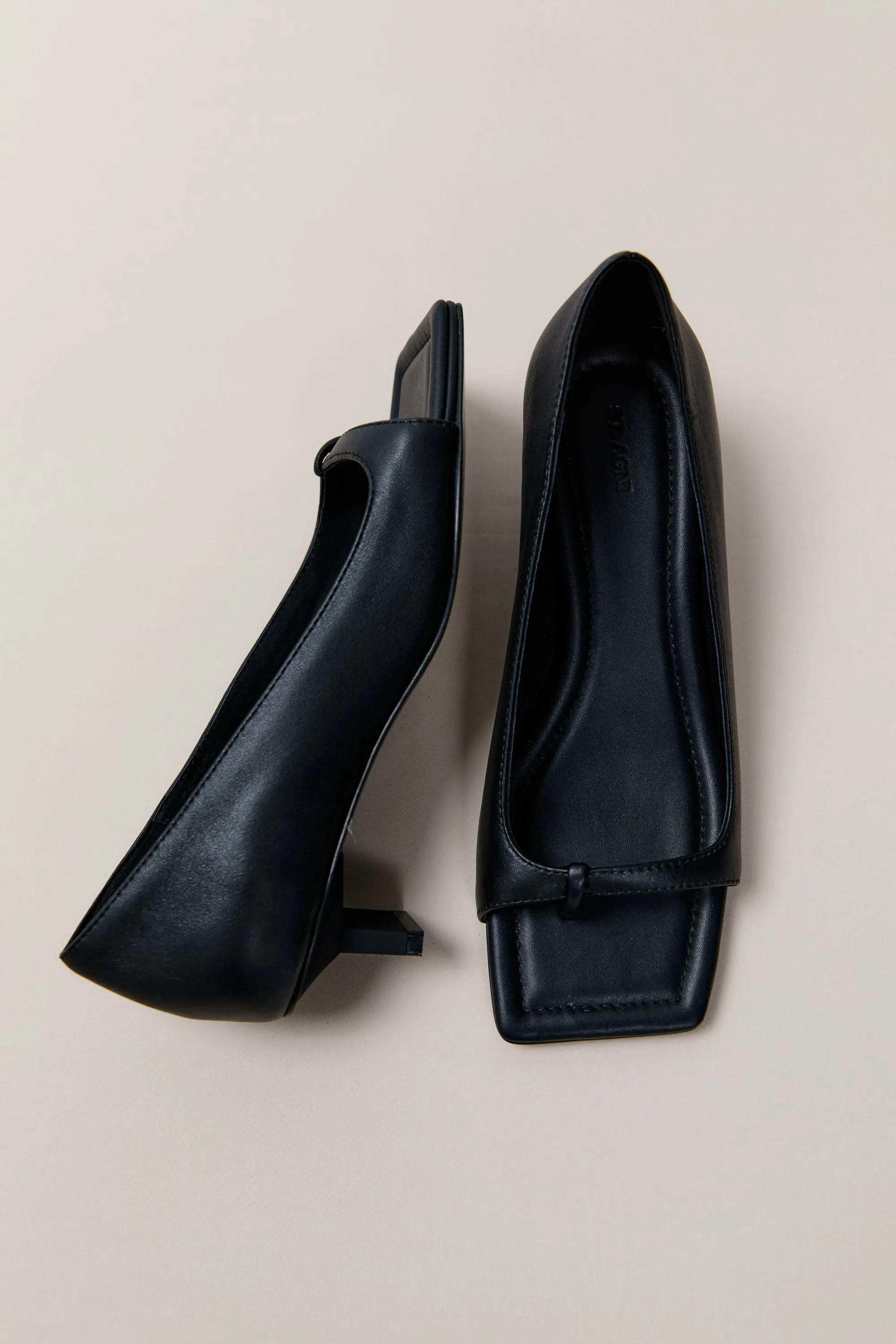 90s Square Toe Heel - Black sold by St. Agni product image thumbnail 4