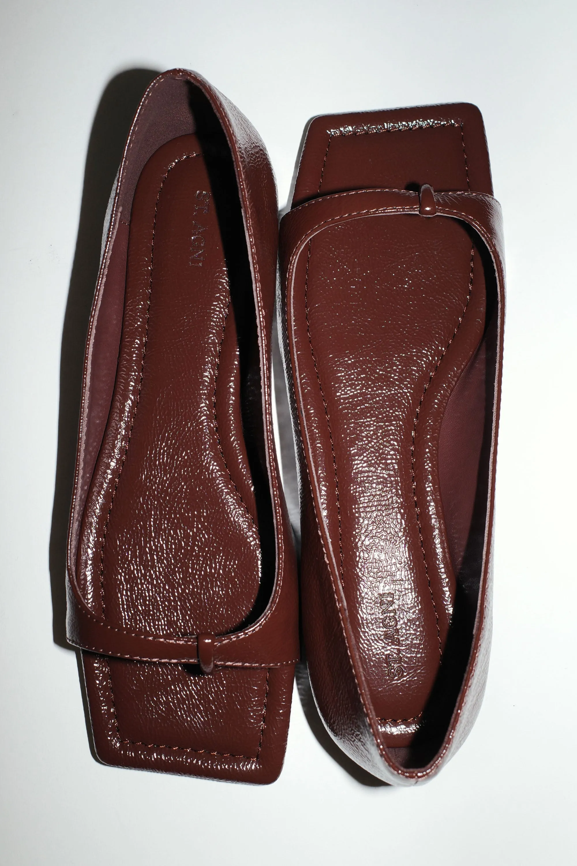 90s Square Toe Flat - Patent Liqueur sold by St. Agni product image thumbnail 4