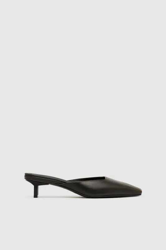 Brushed Miro Heel - Black sold by St. Agni