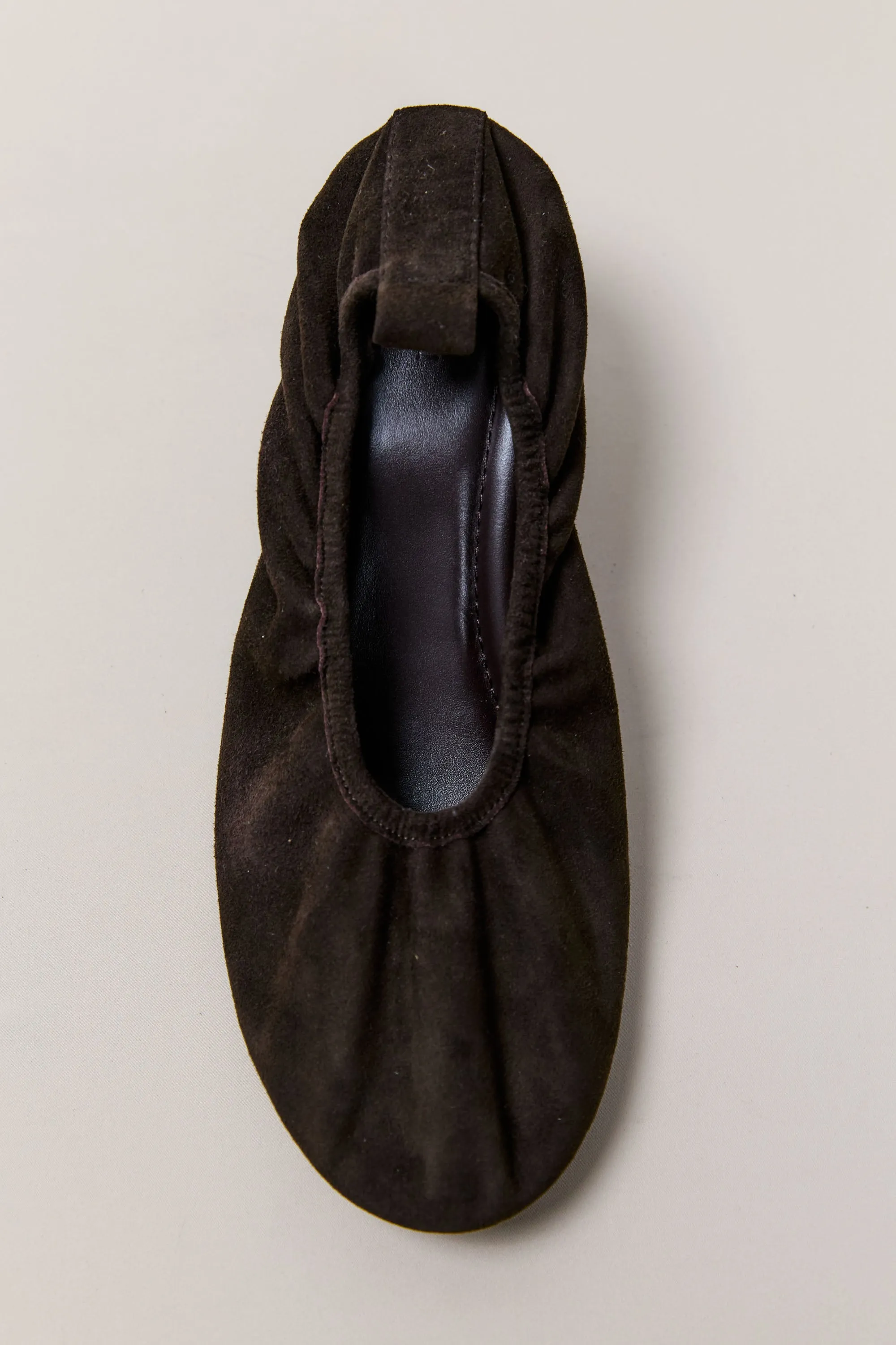 Suede Classic Ballet Heel - Coffee sold by St. Agni product image thumbnail 4