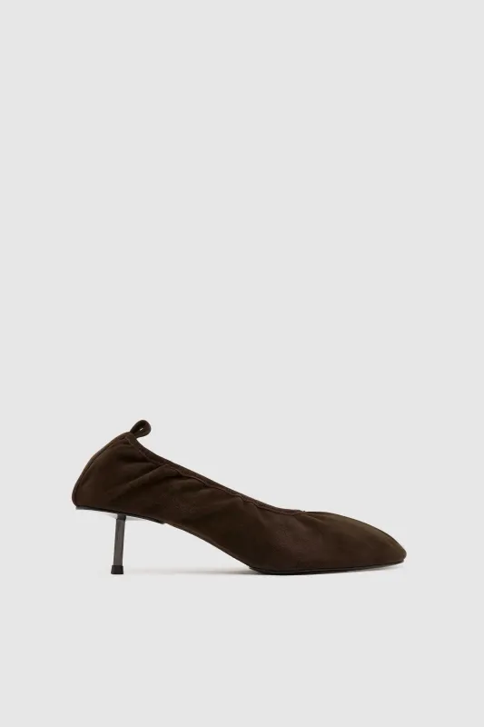 Suede Classic Ballet Heel - Coffee sold by St. Agni