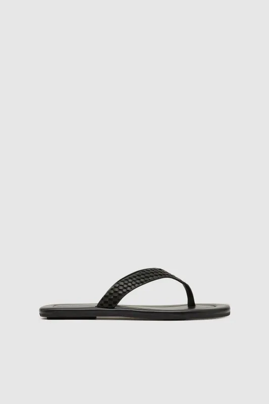 Lattice Weave Thong - Black made by St. Agni