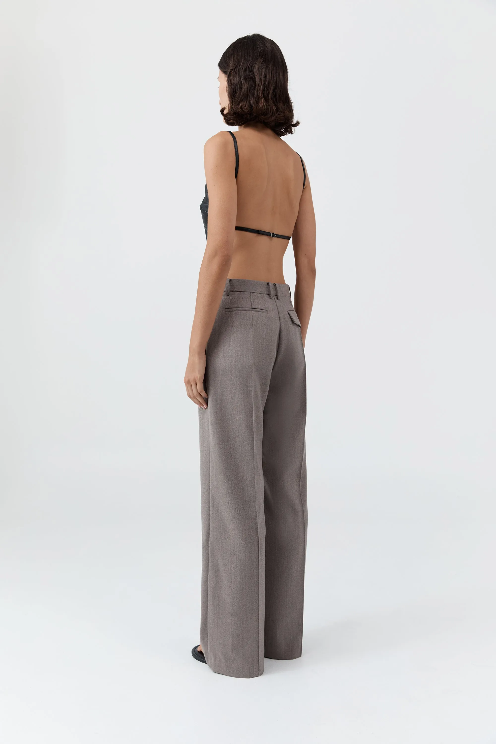 Leather Square Neck Top - Black sold by St. Agni product image thumbnail 4