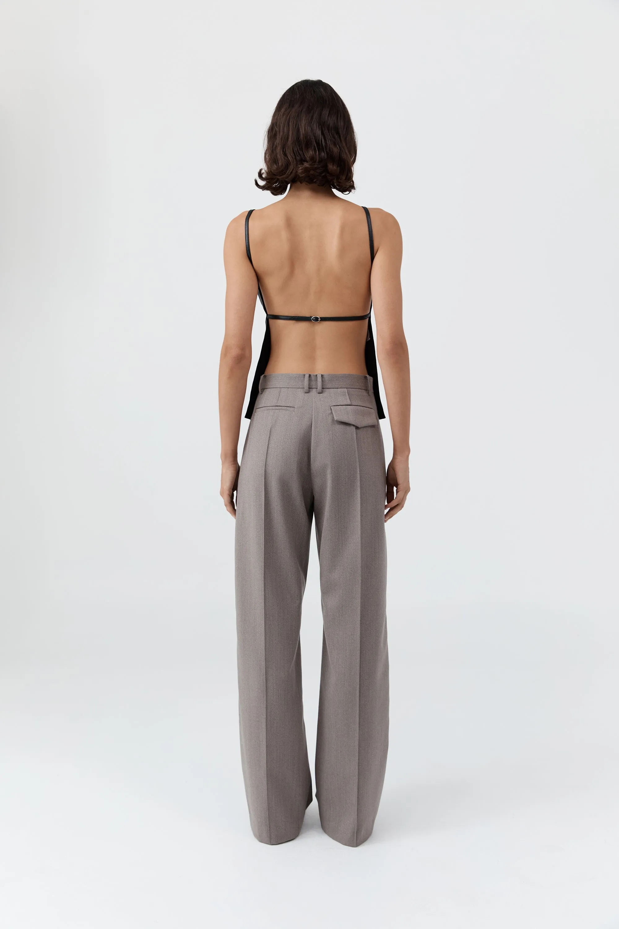 Leather Square Neck Top - Black sold by St. Agni product image thumbnail 5