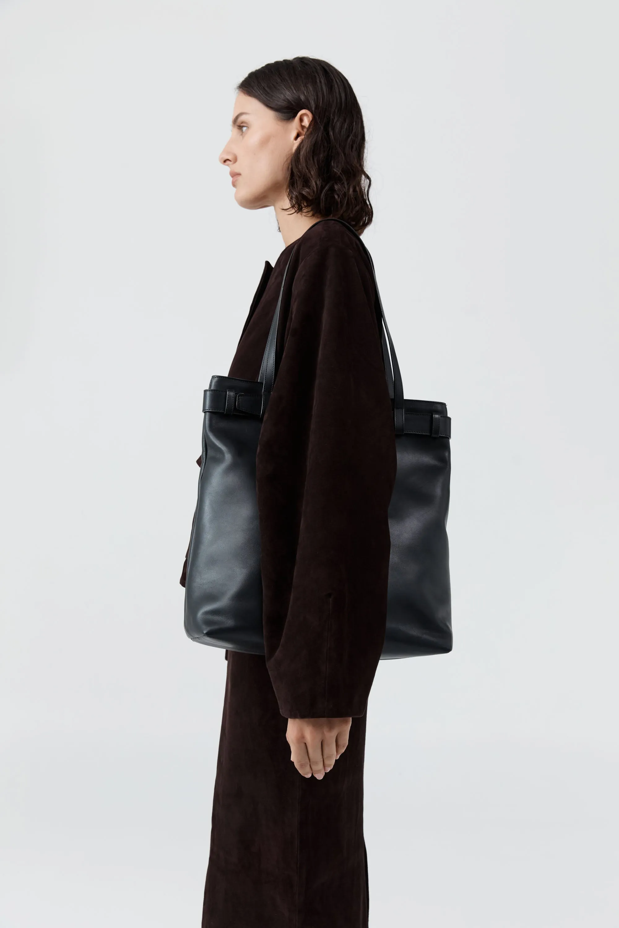 Belt Detail Tote - Black sold by St. Agni product image thumbnail 2