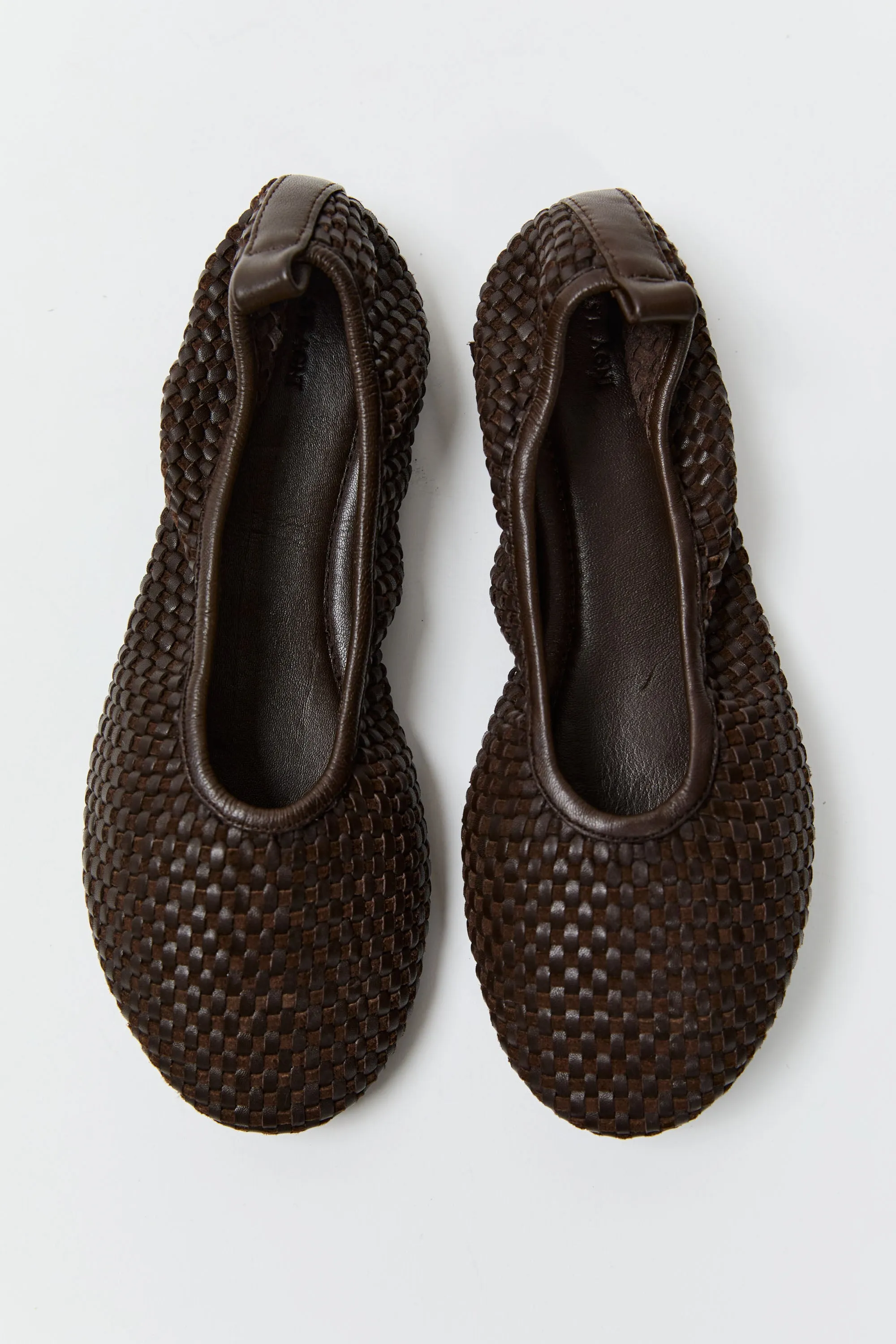 Lattice Weave Ballet Flat - Coffee sold by St. Agni product image thumbnail 4