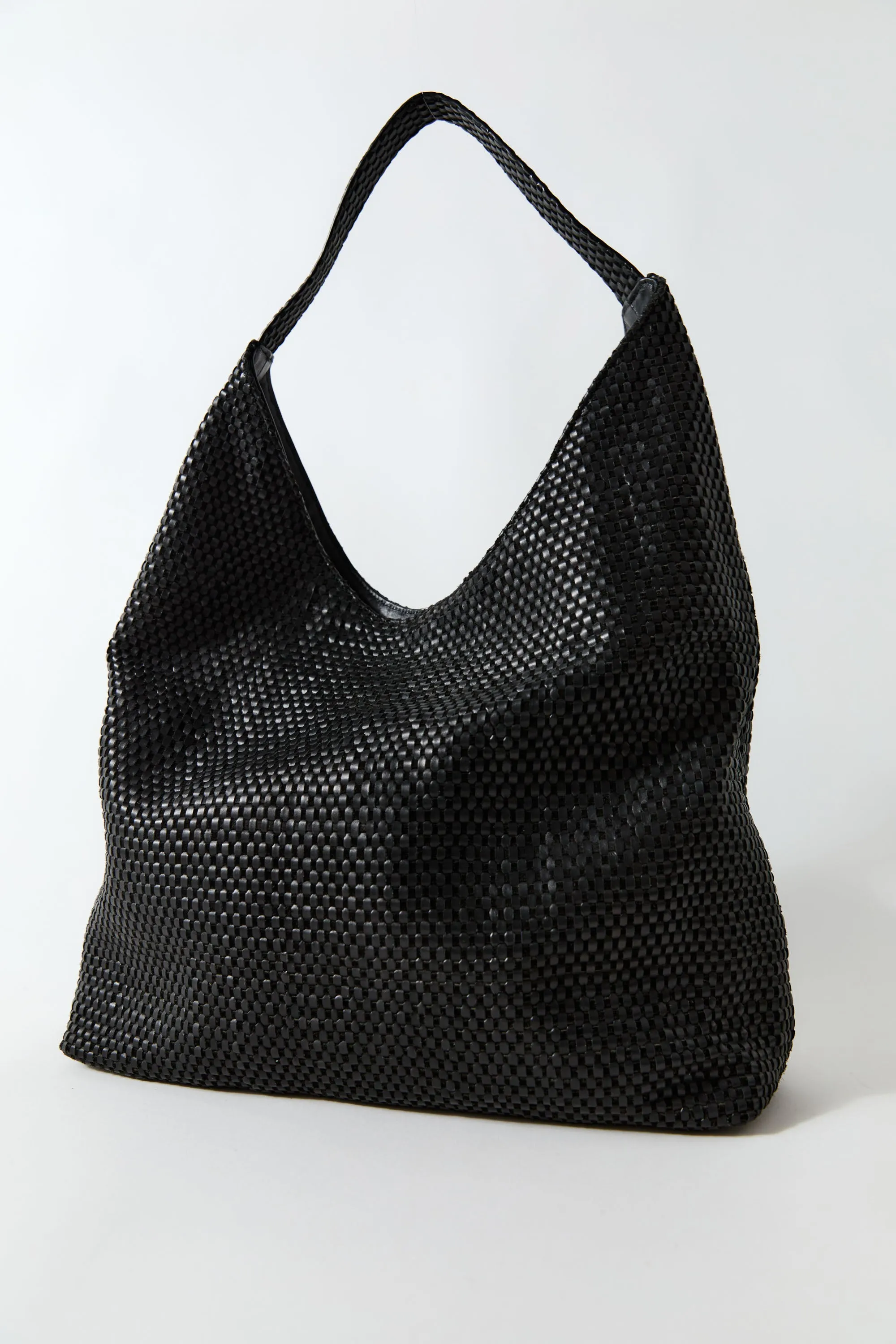 Lattice Weave Large Tote - Black sold by St. Agni product image thumbnail 4