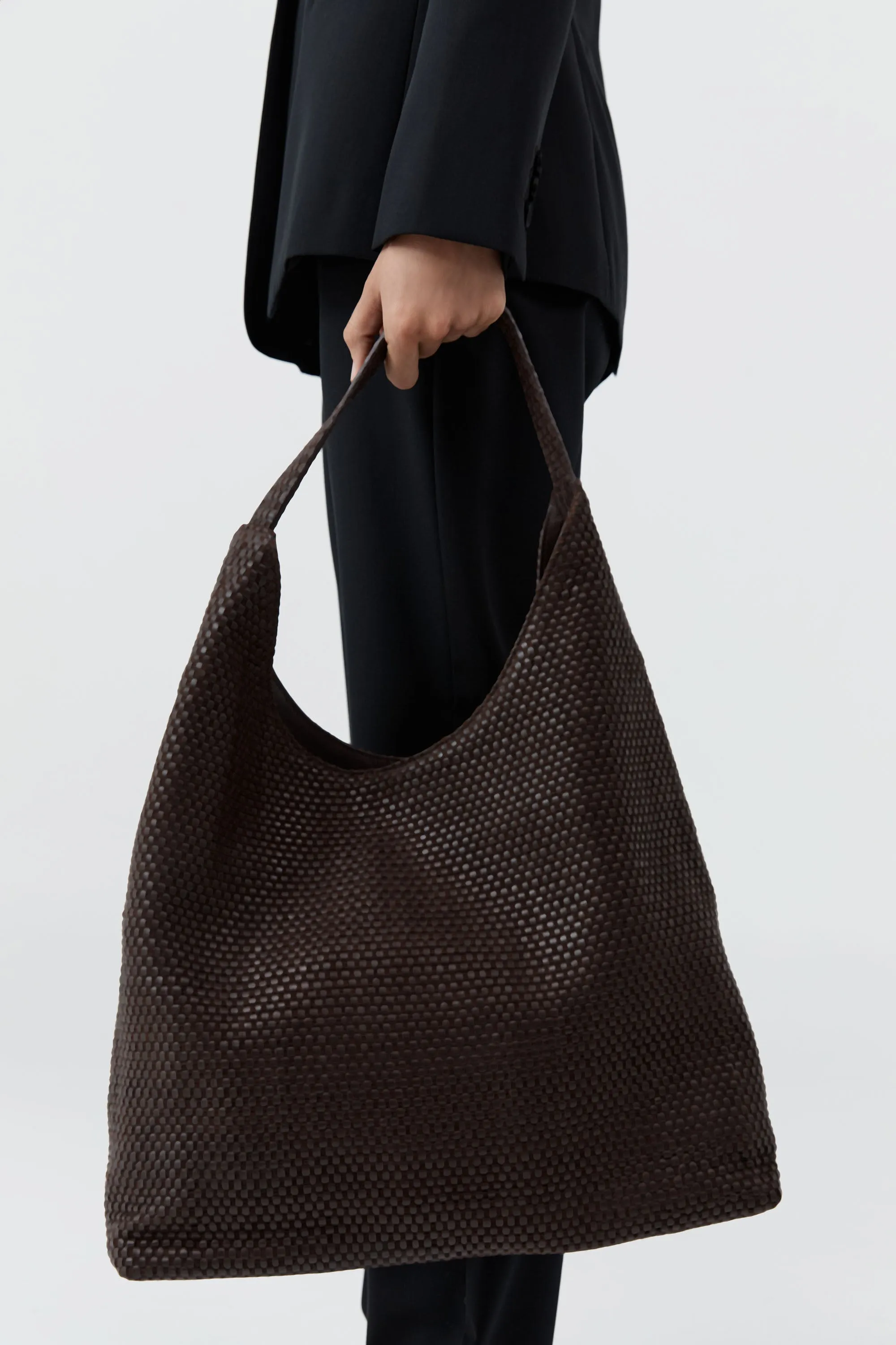 Lattice Weave Large Tote - Coffee sold by St. Agni