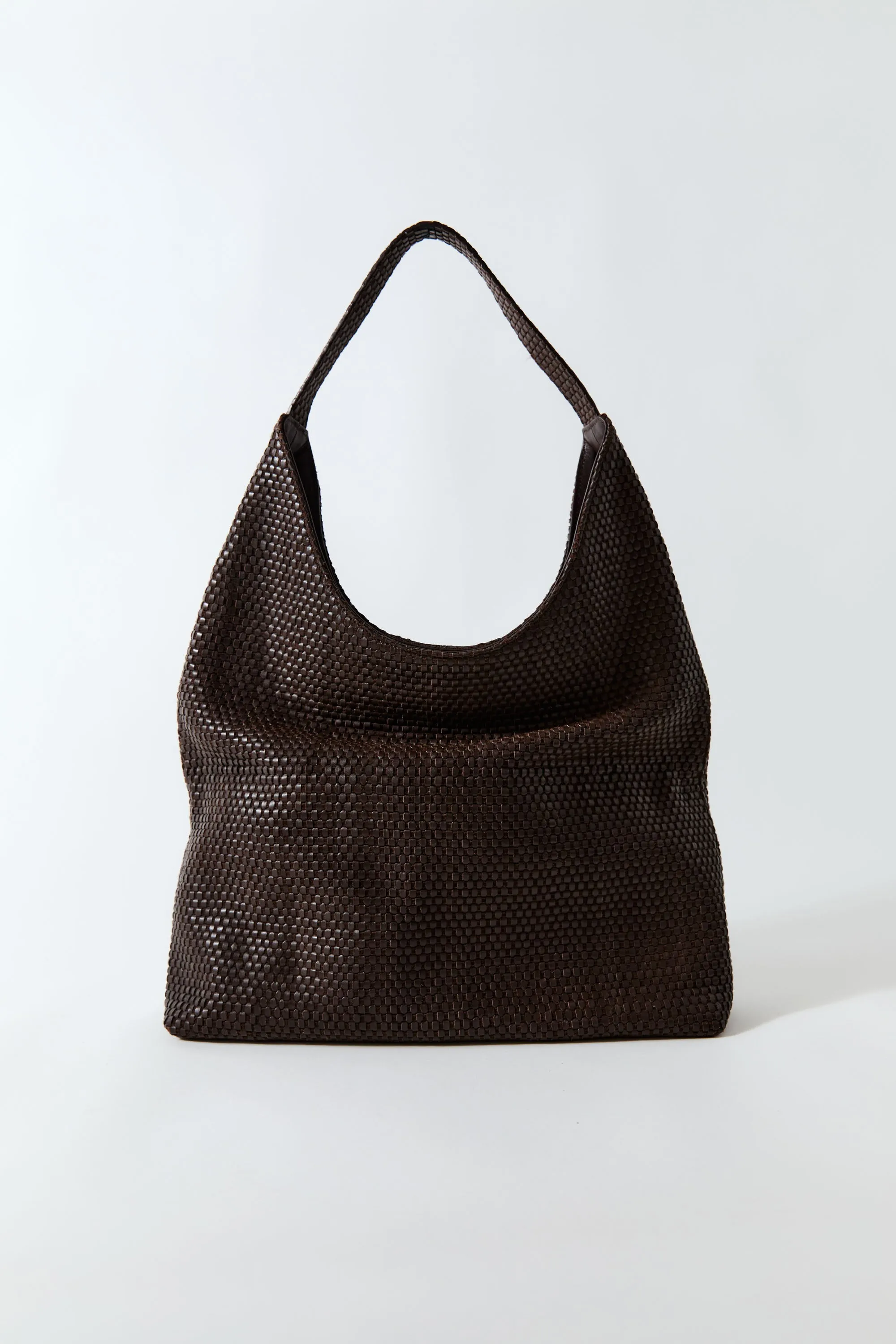 Lattice Weave Large Tote - Coffee sold by St. Agni product image thumbnail 4