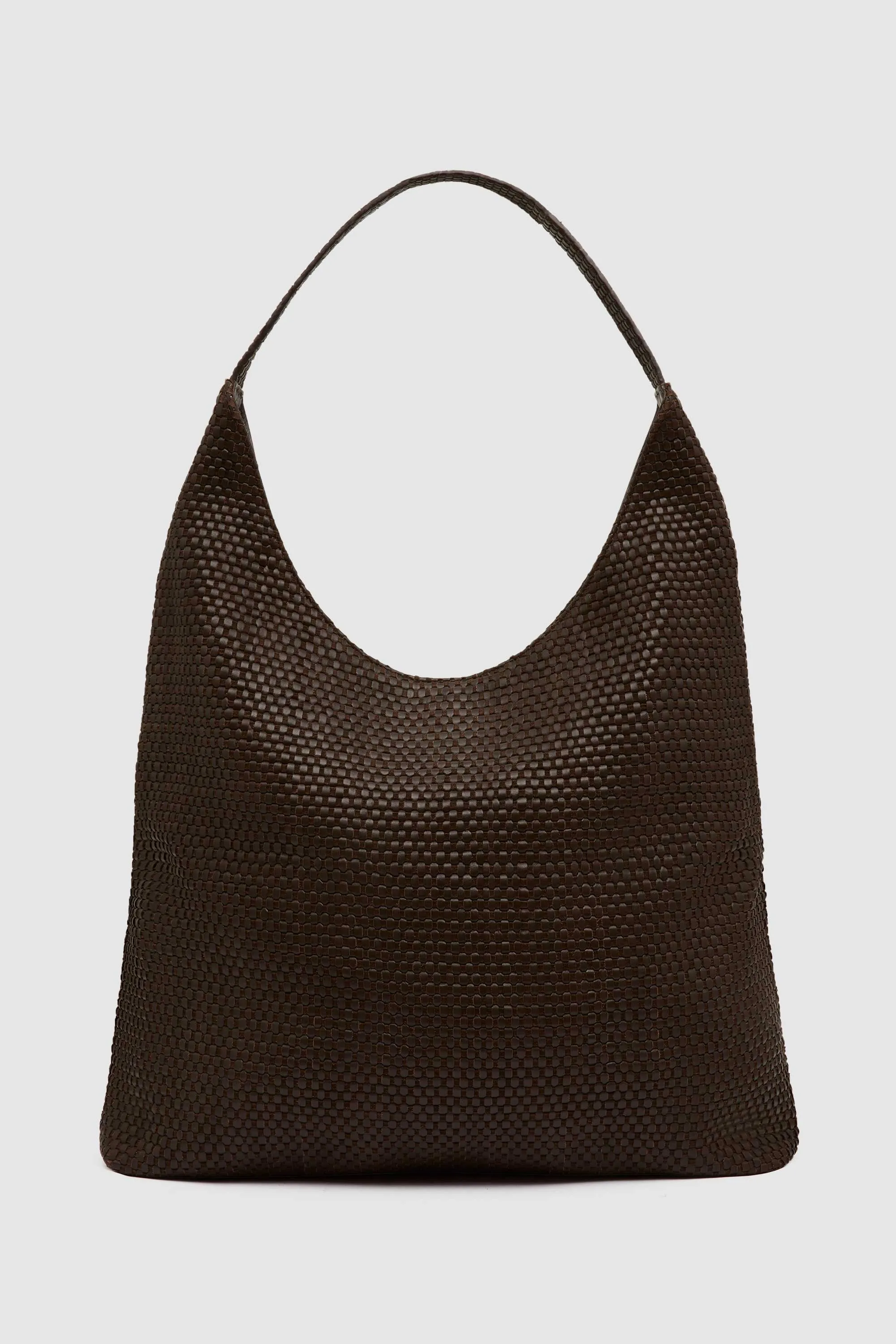 Lattice Weave Large Tote - Coffee sold by St. Agni product image thumbnail 5