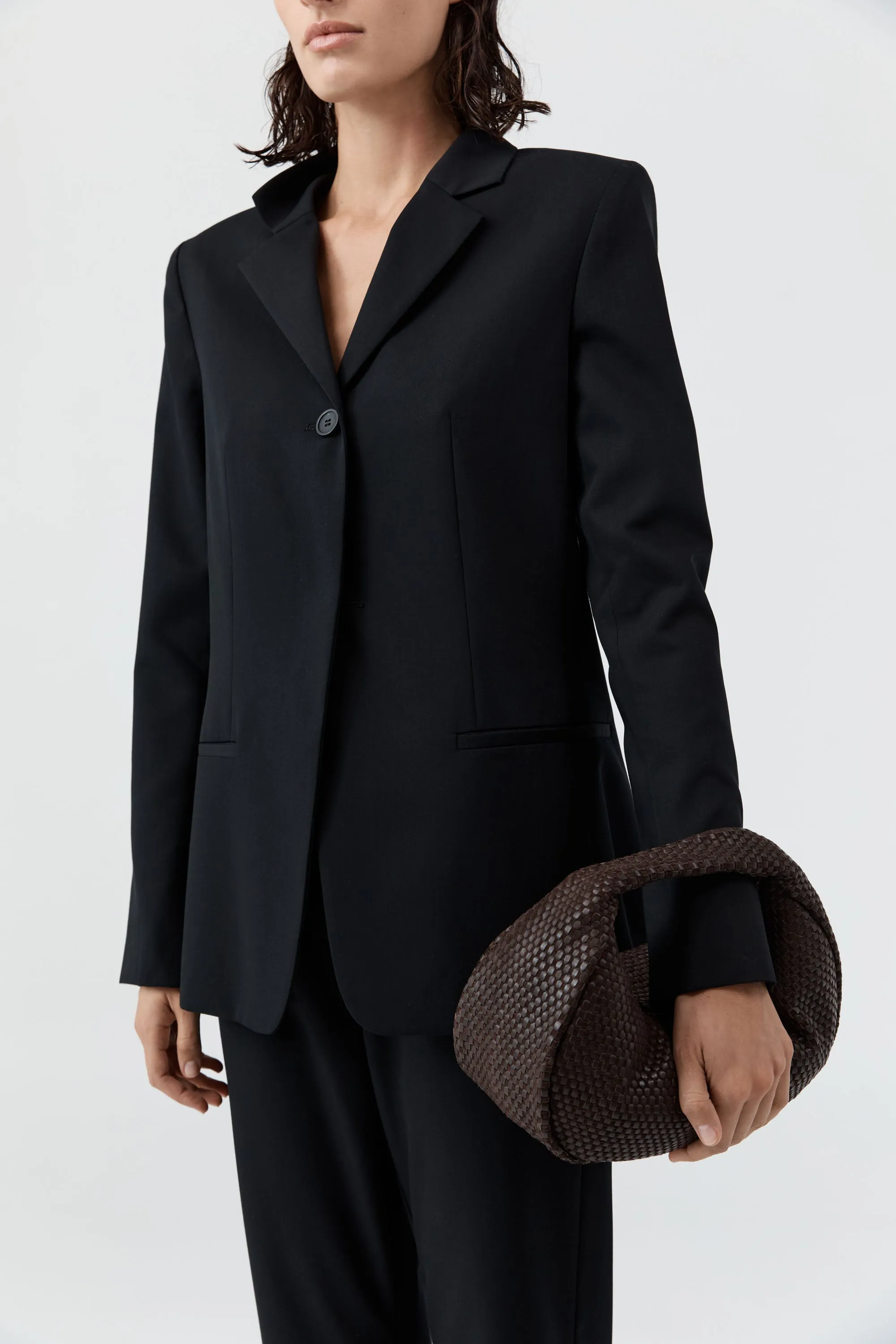 Lattice Weave Bon Bon Bag - Coffee sold by St. Agni product image thumbnail 2