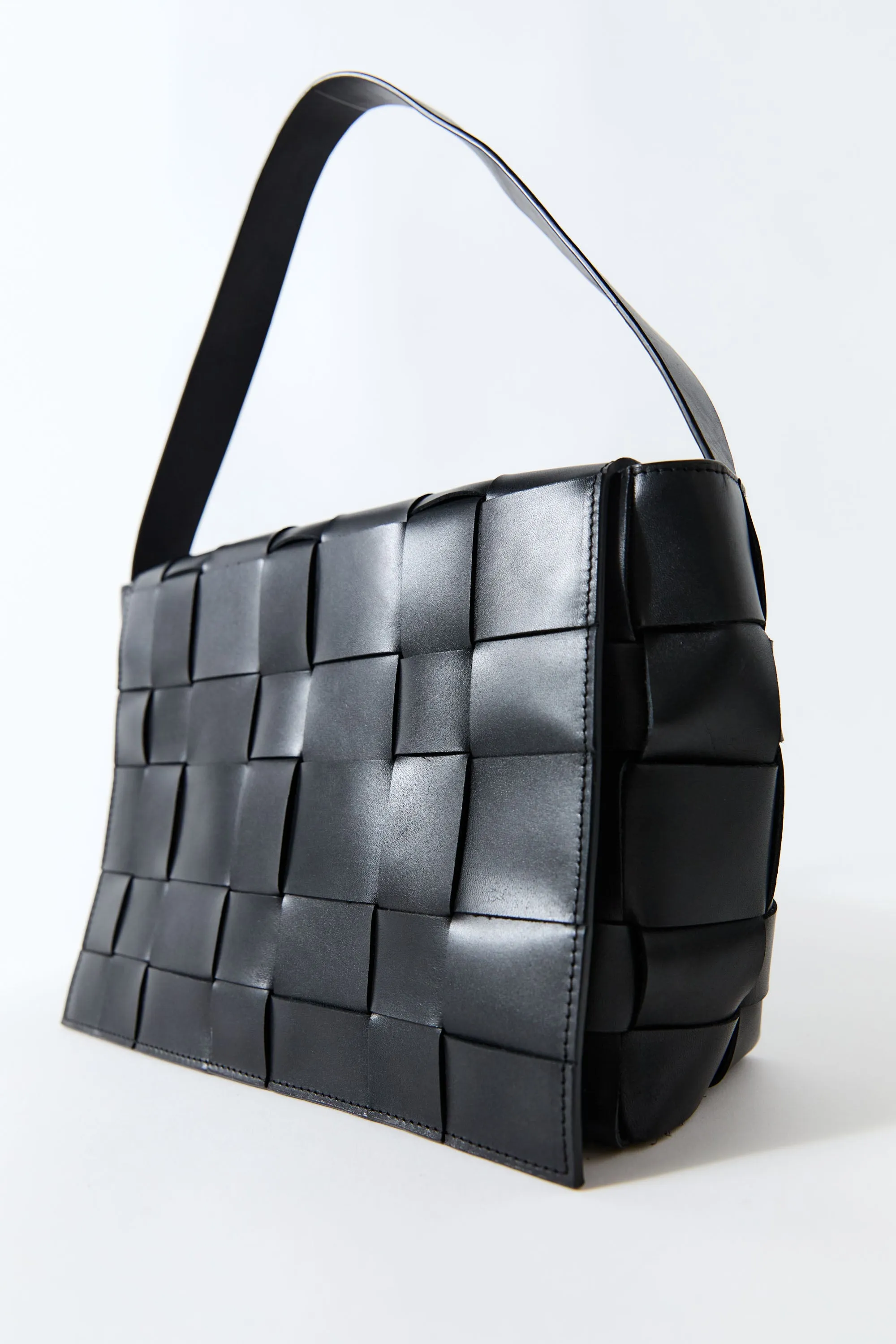 Woven Envelope Mini Tote - Black sold by St. Agni product image thumbnail 4