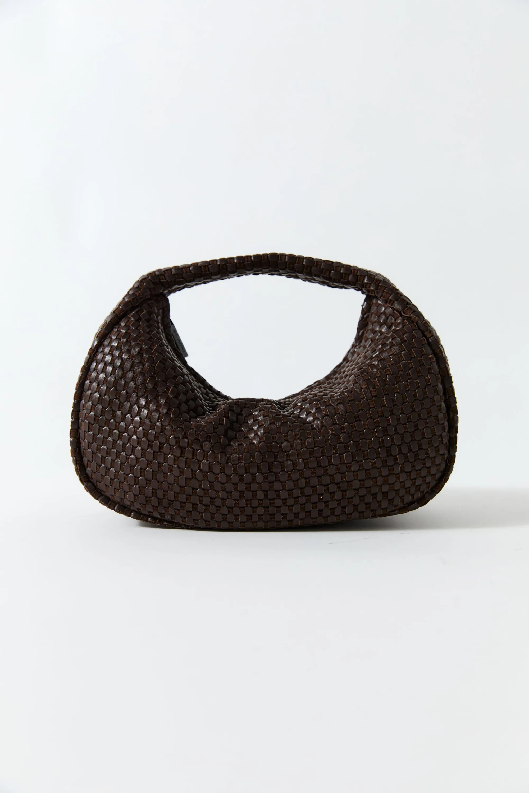 Lattice Weave Mini Bon Bon Bag - Coffee sold by St. Agni product image thumbnail 3
