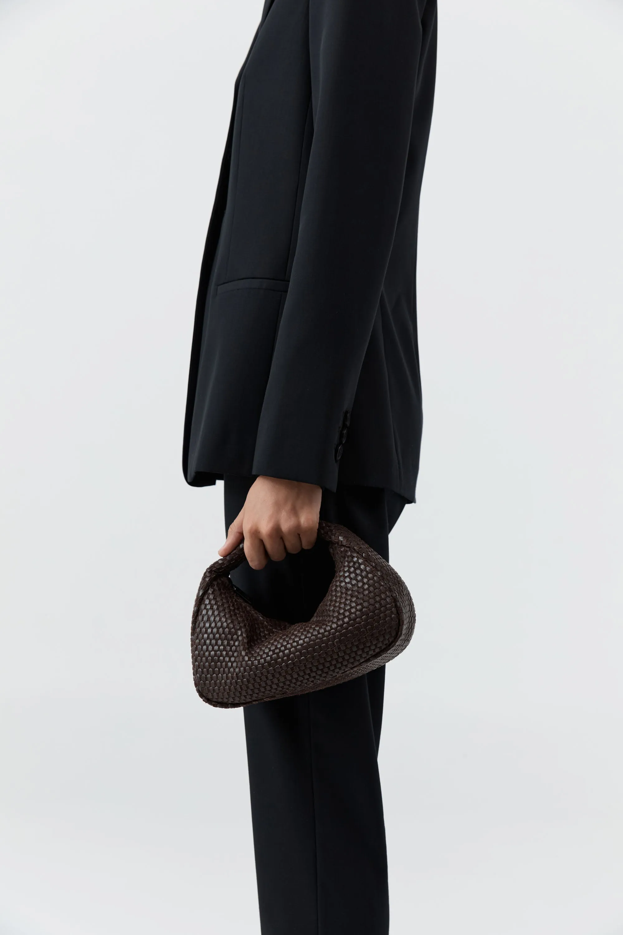 Lattice Weave Mini Bon Bon Bag - Coffee sold by St. Agni