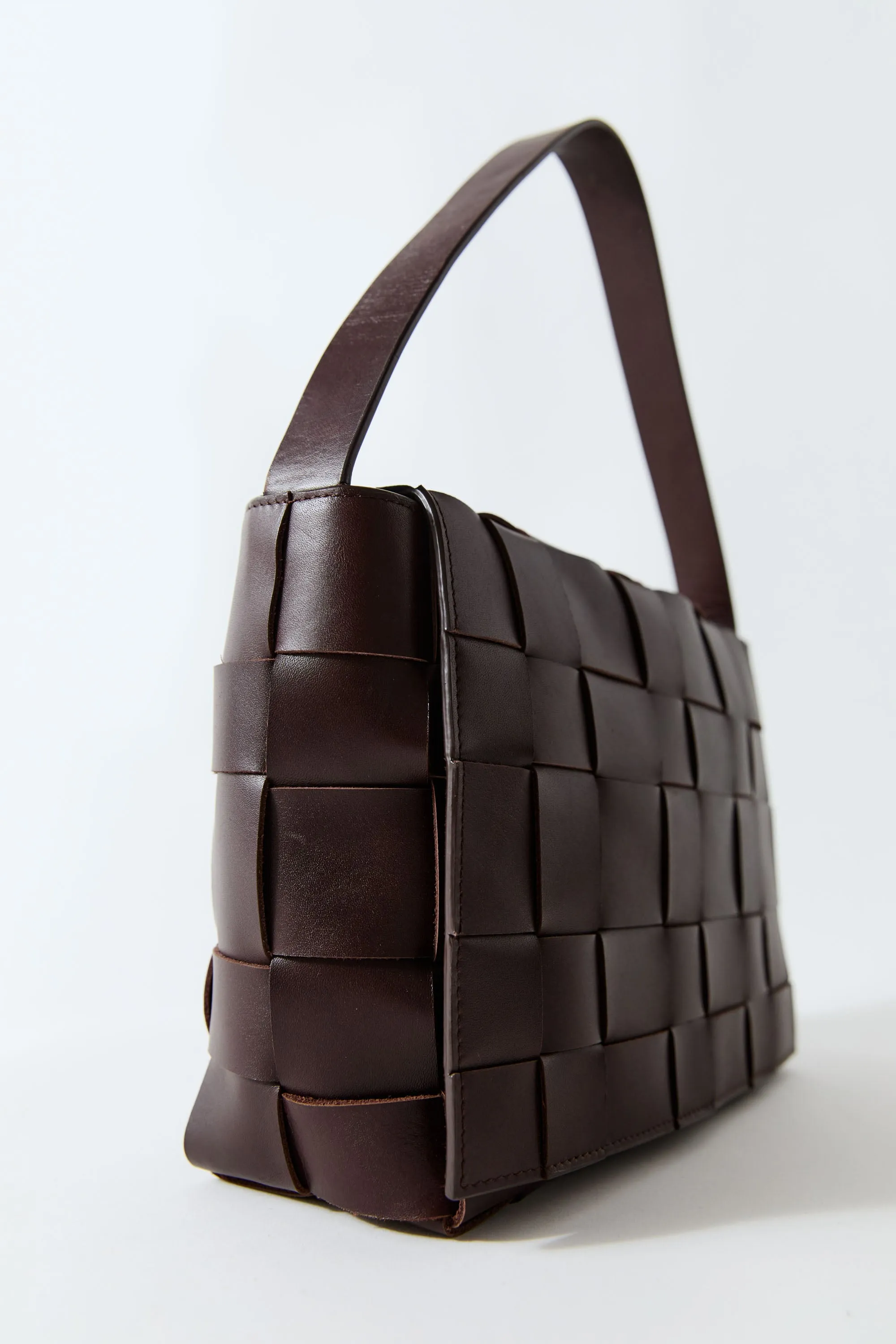 Woven Envelope Mini Tote - Chocolate sold by St. Agni product image thumbnail 3
