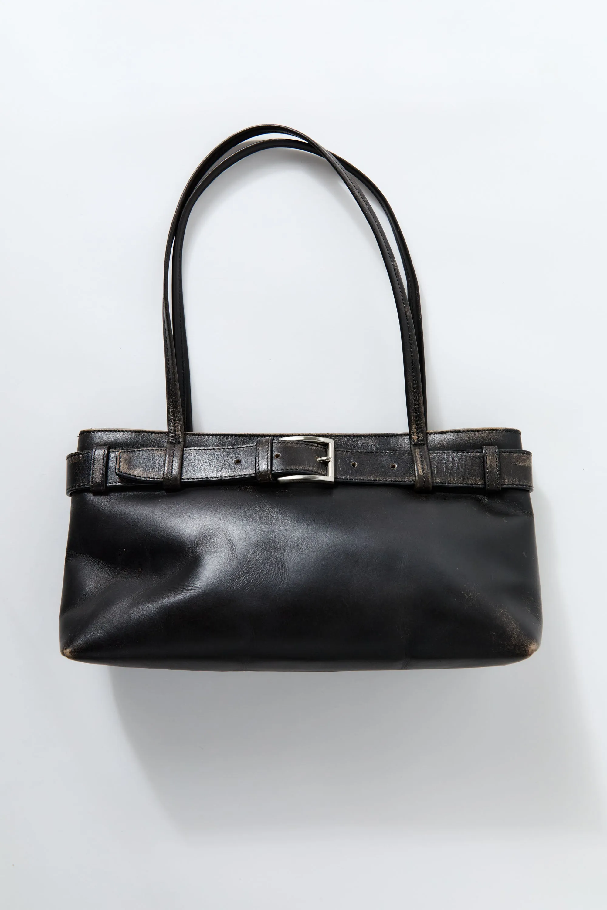 PRE-ORDER: Brushed Belt Detail Baguette - Black sold by St. Agni product image thumbnail 4