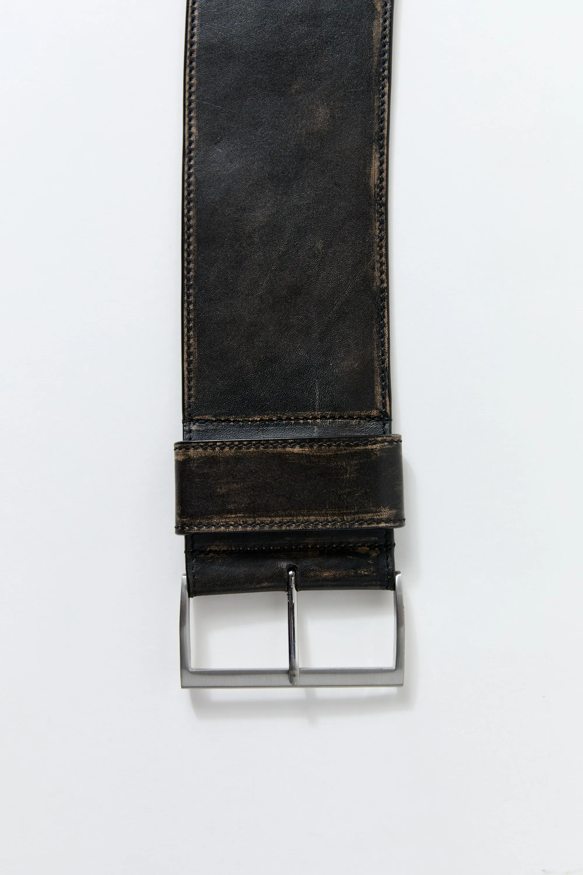 Brushed Wide Classic Belt - Black sold by St. Agni product image thumbnail 2