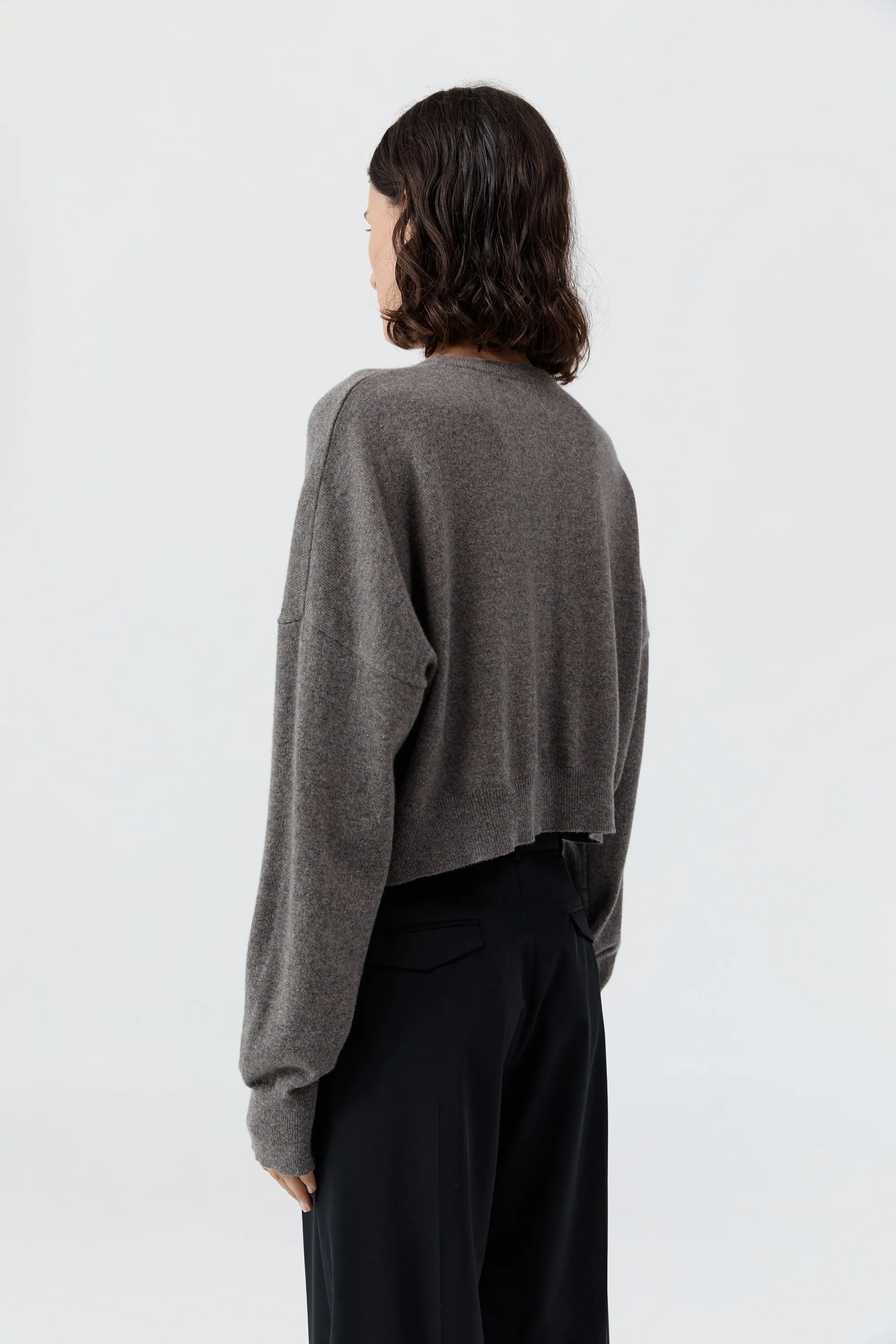 Cashmere Relaxed Cropped Cardigan - Doe sold by St. Agni product image thumbnail 4