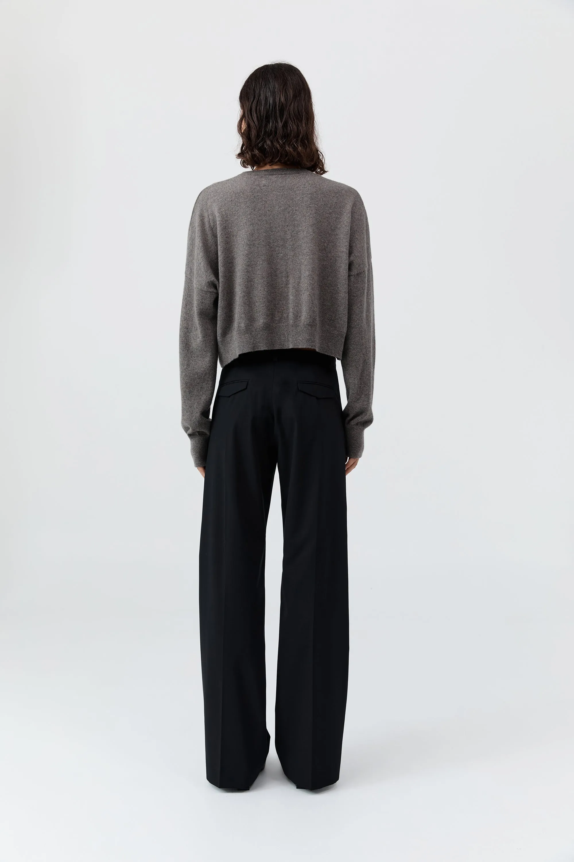 Cashmere Relaxed Cropped Cardigan - Doe sold by St. Agni product image thumbnail 5