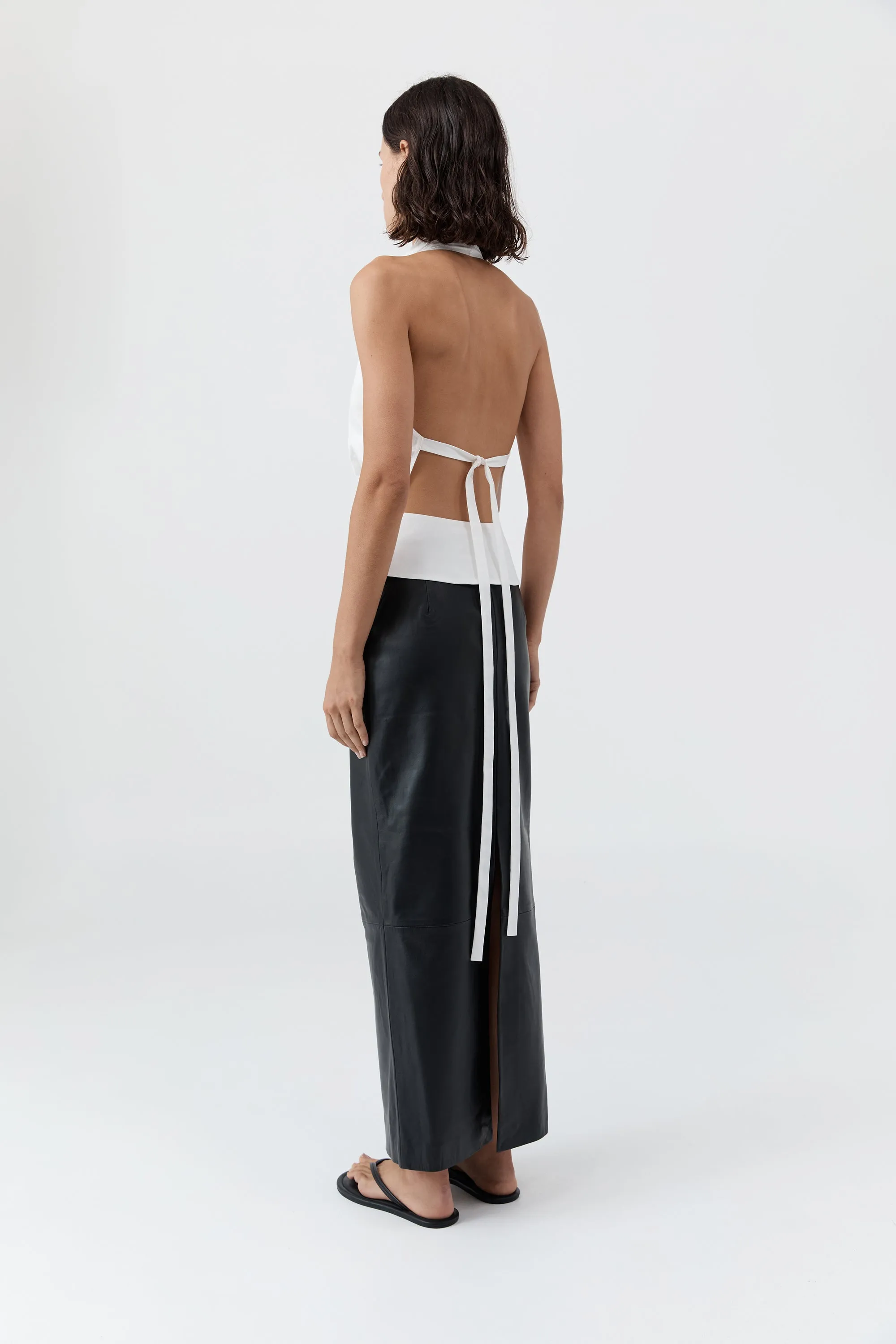 Halter Wrap Top - White sold by St. Agni product image thumbnail 5