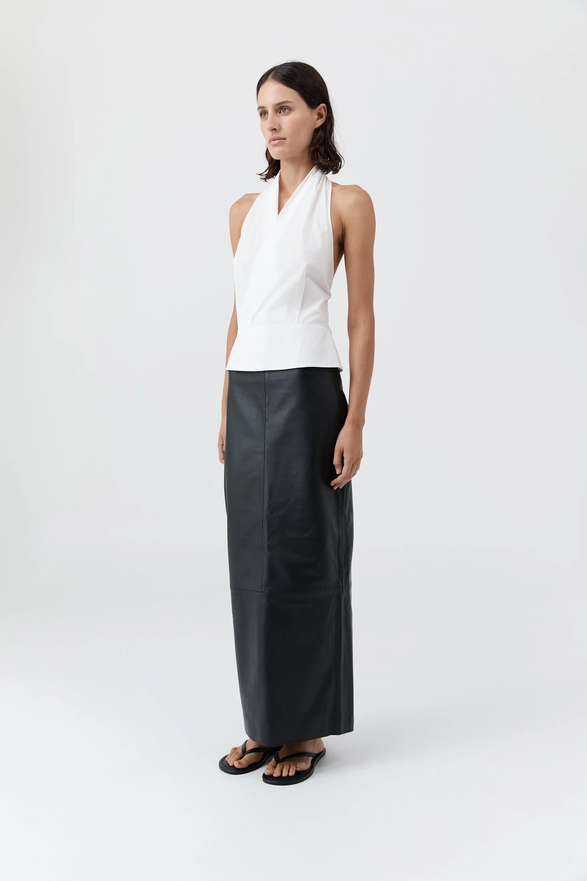 Halter Wrap Top - White sold by St. Agni product image thumbnail 3