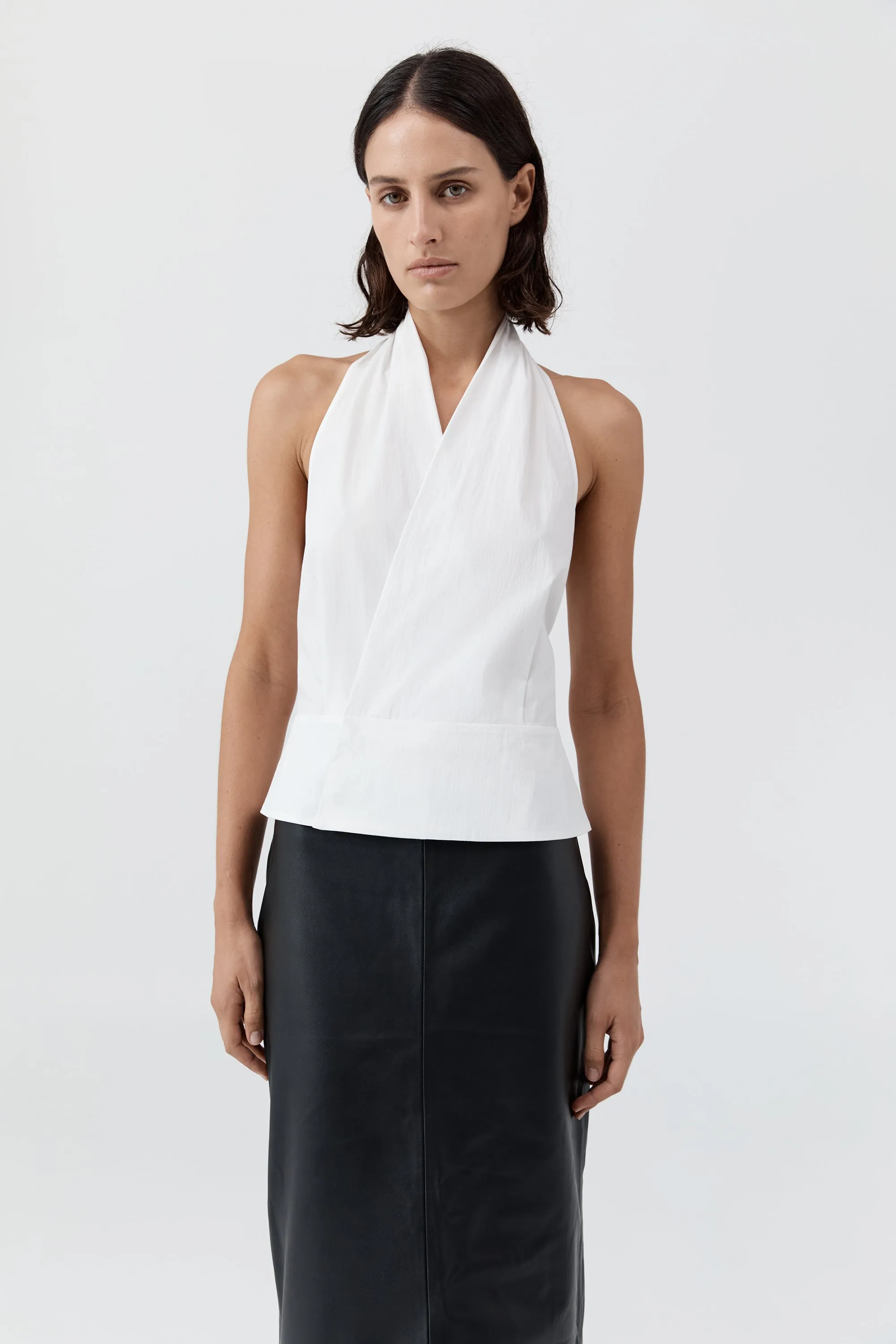 Halter Wrap Top - White sold by St. Agni product image thumbnail 2