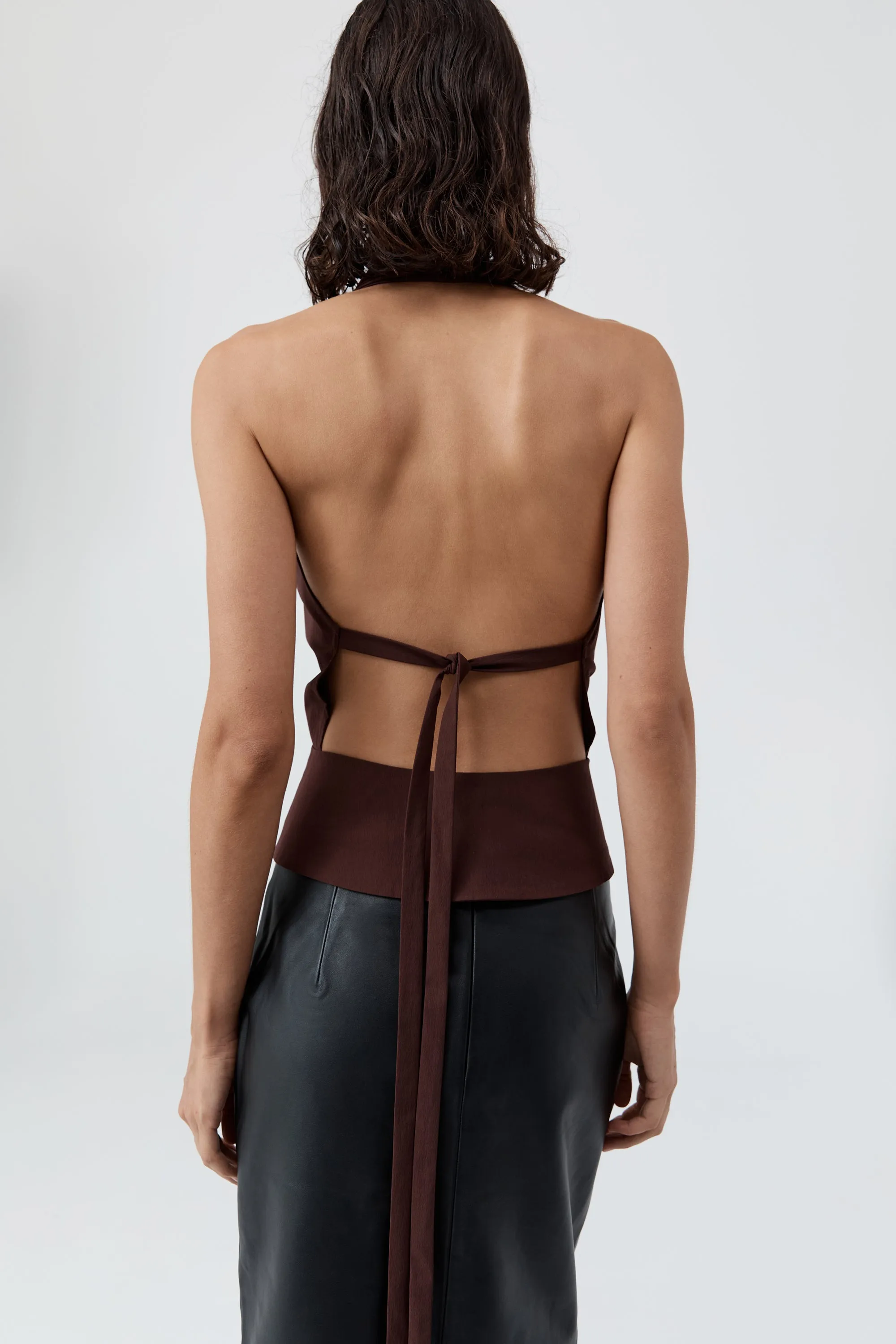 Halter Wrap Top - Liqueur sold by St. Agni product image thumbnail 4