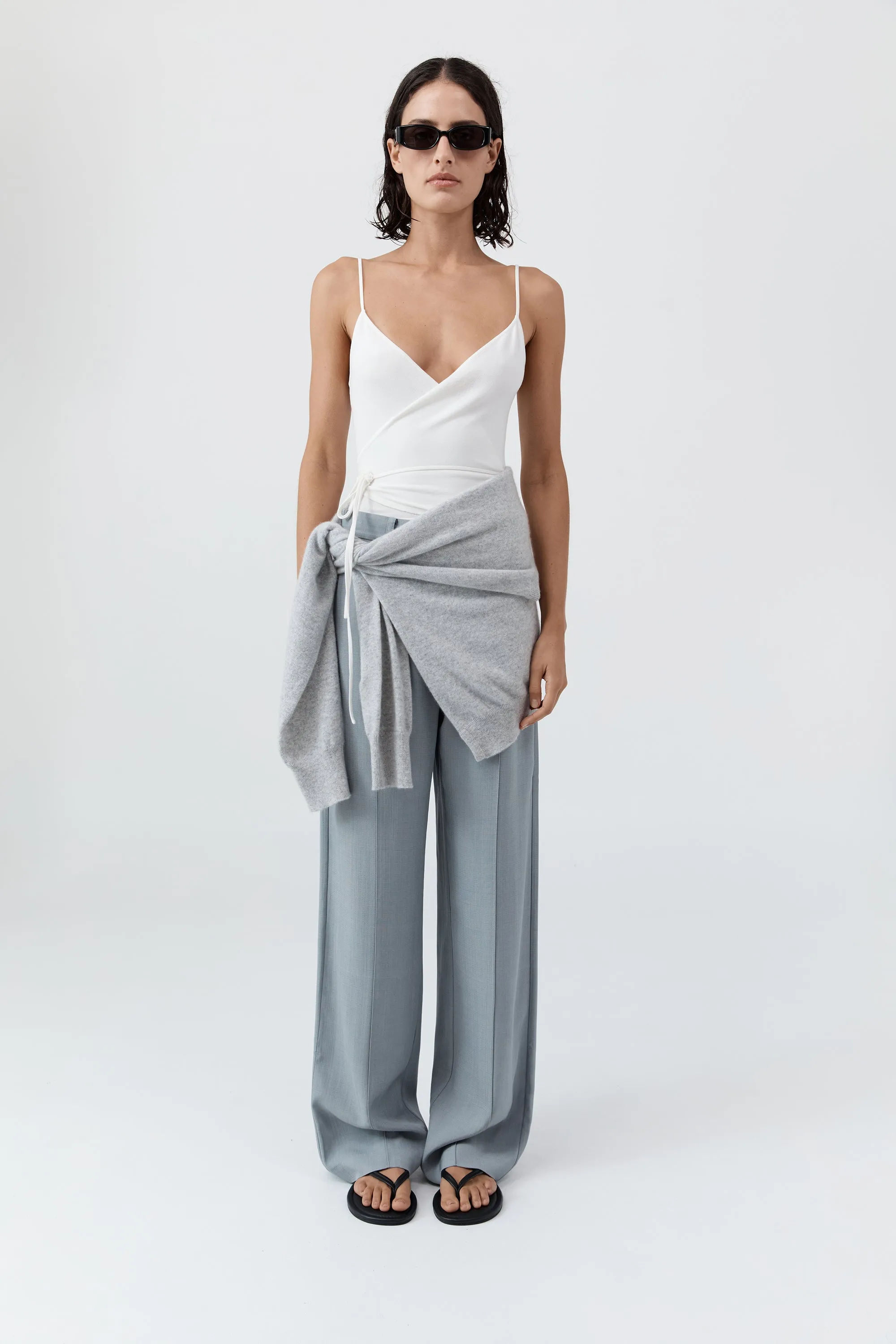 Ballerina Wrap Knit Top - Off White sold by St. Agni product image thumbnail 2