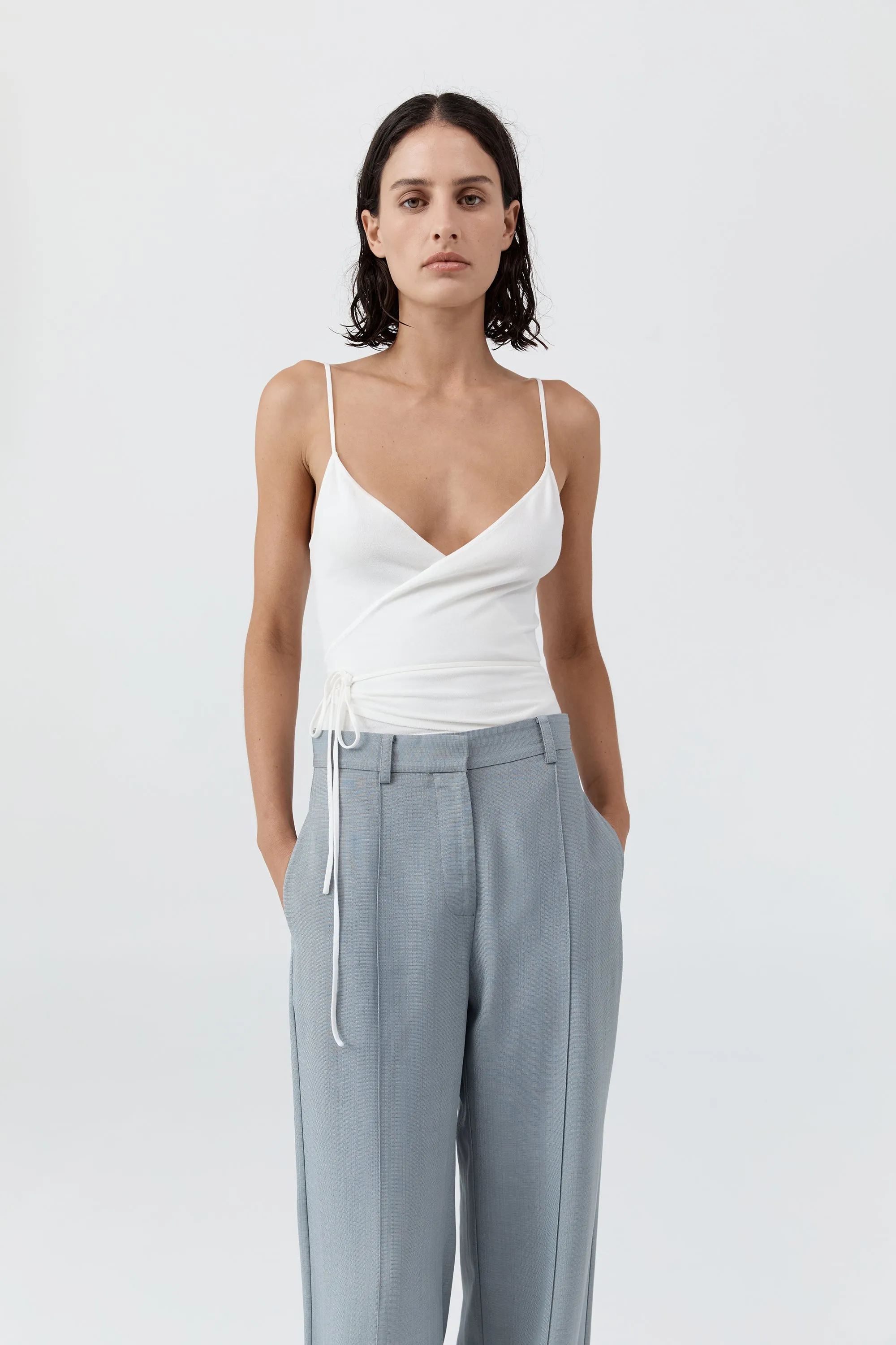 Ballerina Wrap Knit Top - Off White sold by St. Agni product image thumbnail 3