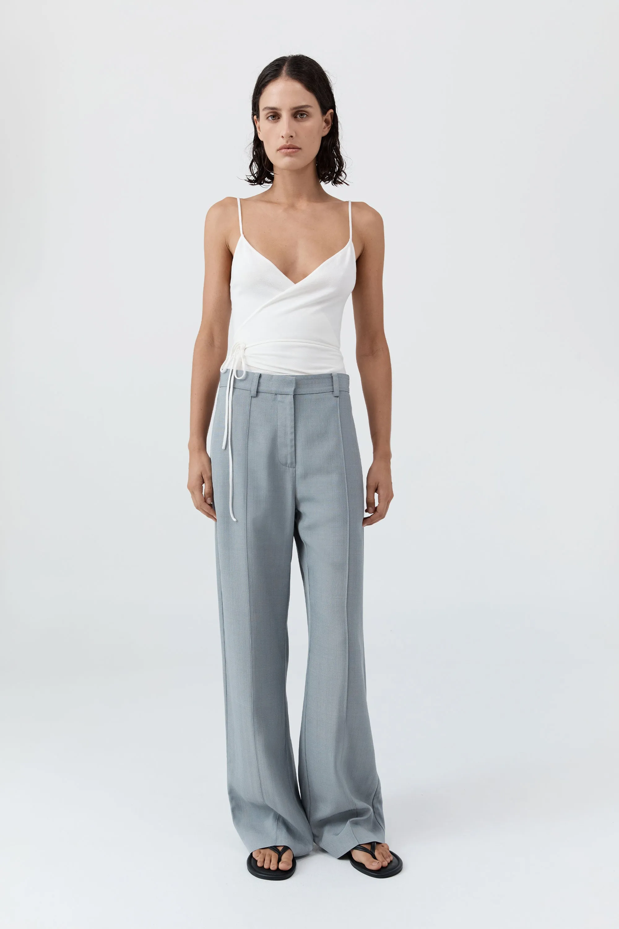 Ballerina Wrap Knit Top - Off White sold by St. Agni