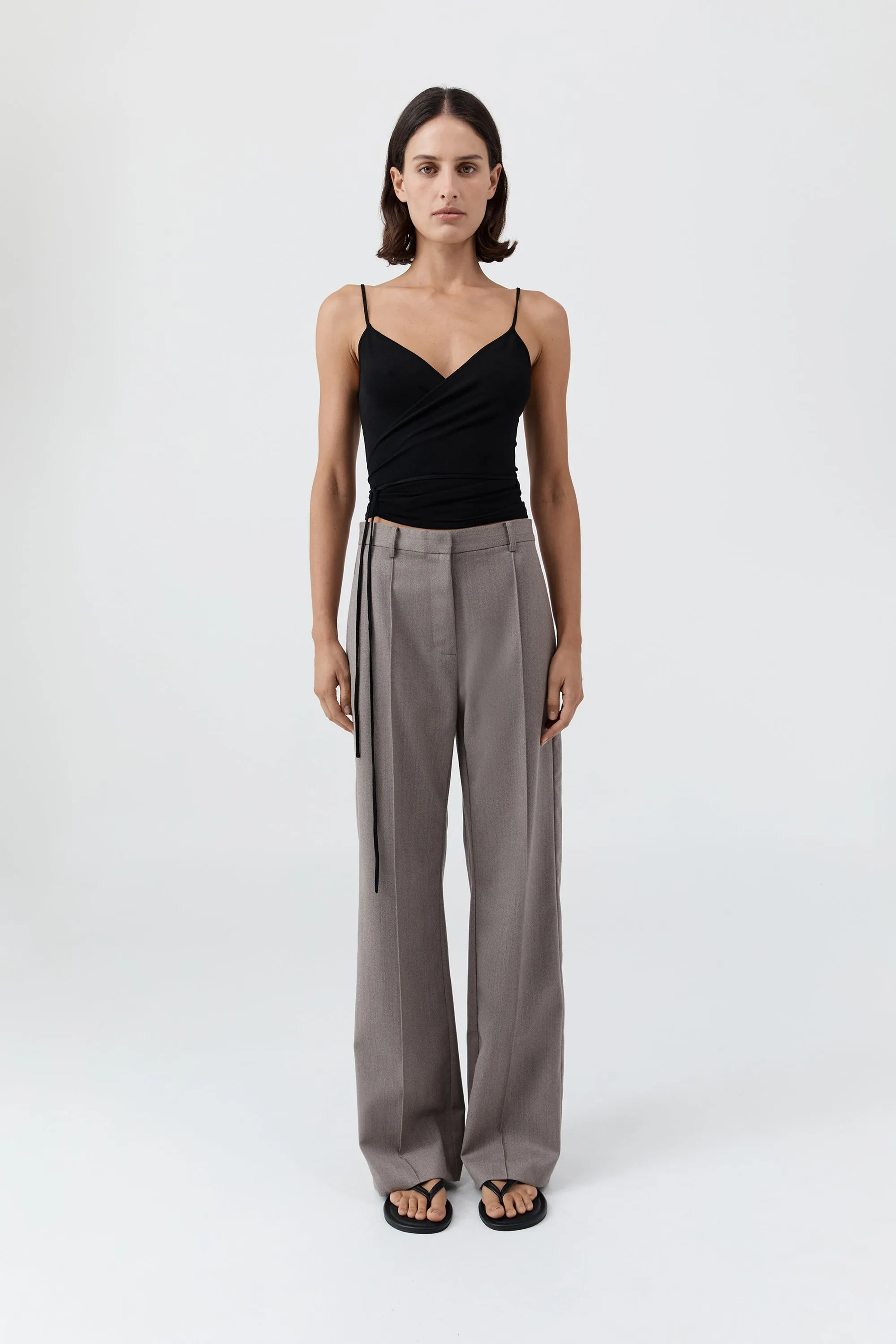 Ballerina Wrap Knit Top - Black sold by St. Agni