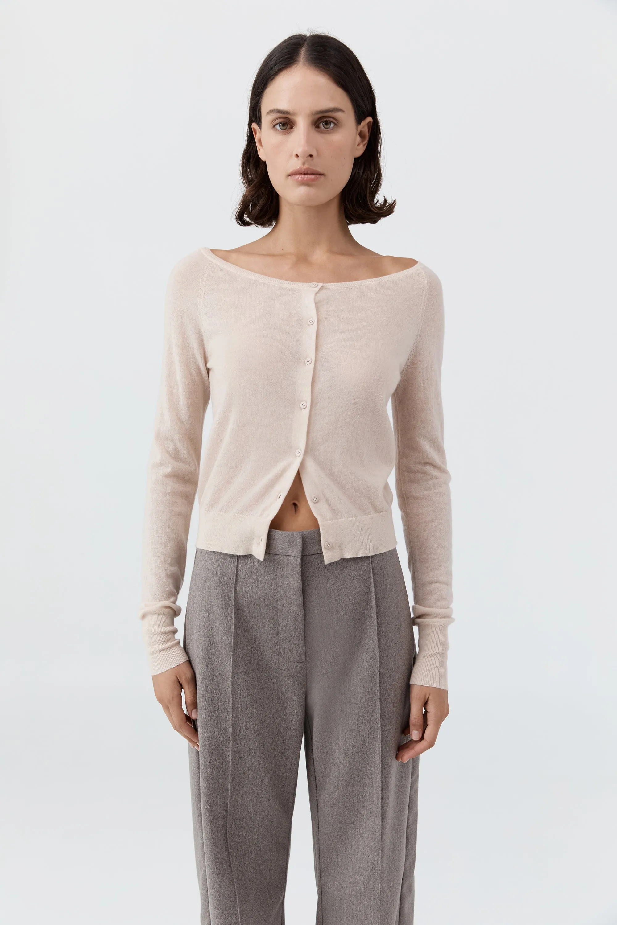 Merino Wool Ballet Cardigan - Powder sold by St. Agni product image thumbnail 2