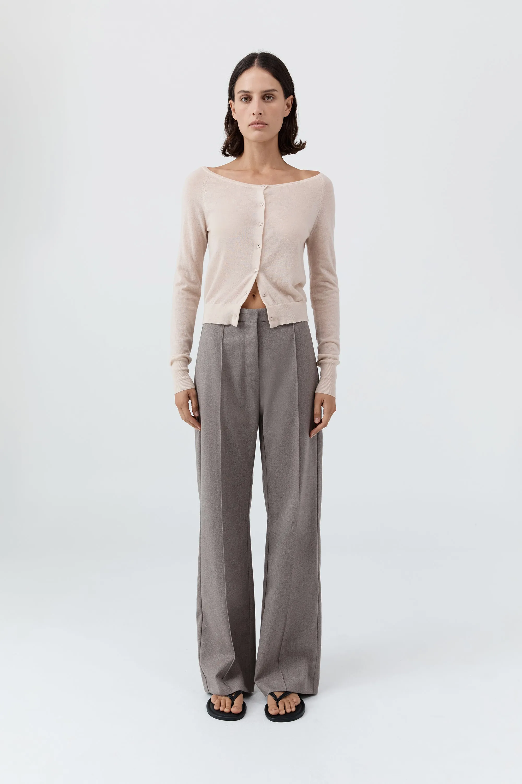 Merino Wool Ballet Cardigan - Powder sold by St. Agni