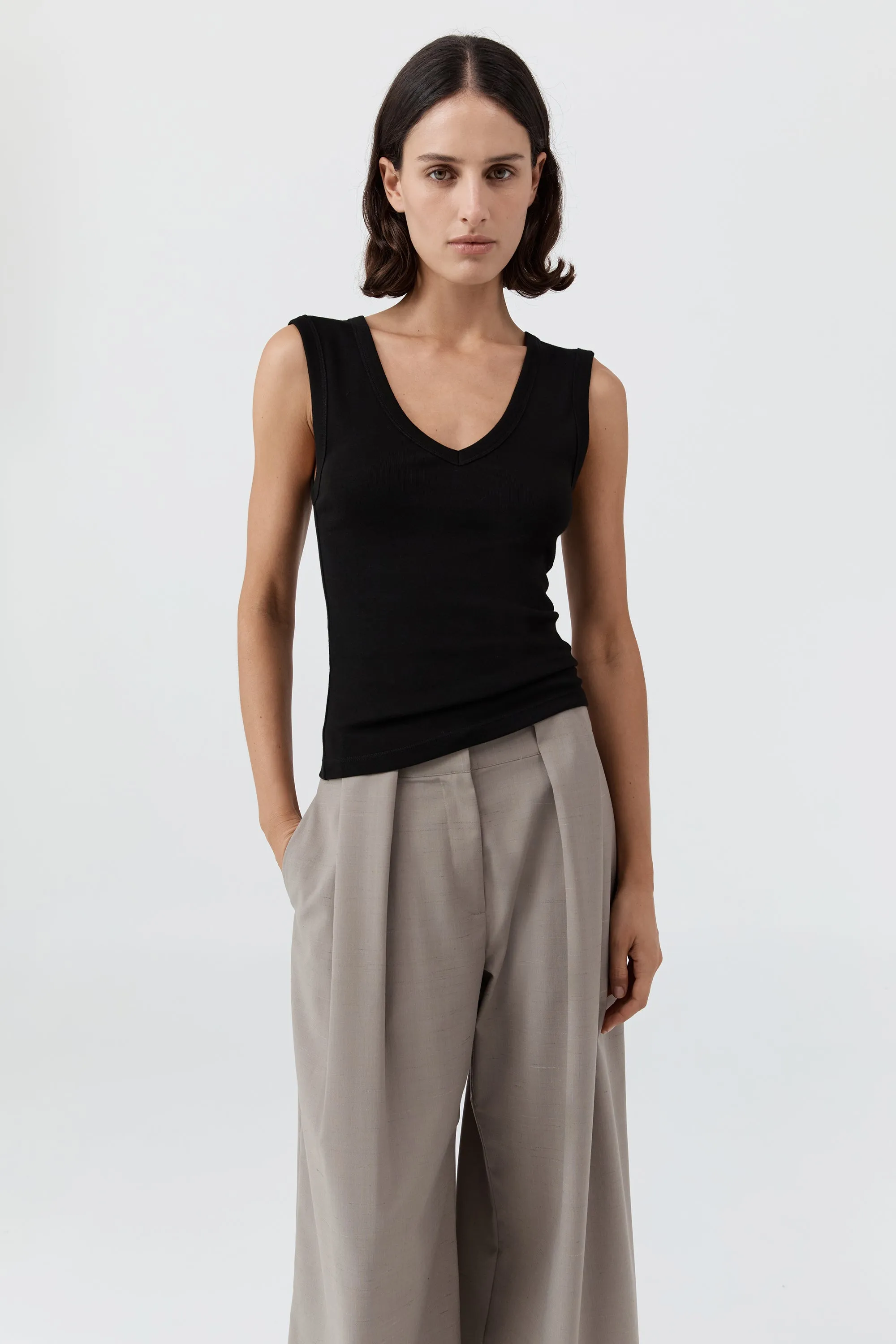 Organic Cotton 90s Top - Jet Black sold by St. Agni