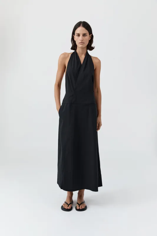 Halter Wrap Dress - Black sold by St. Agni