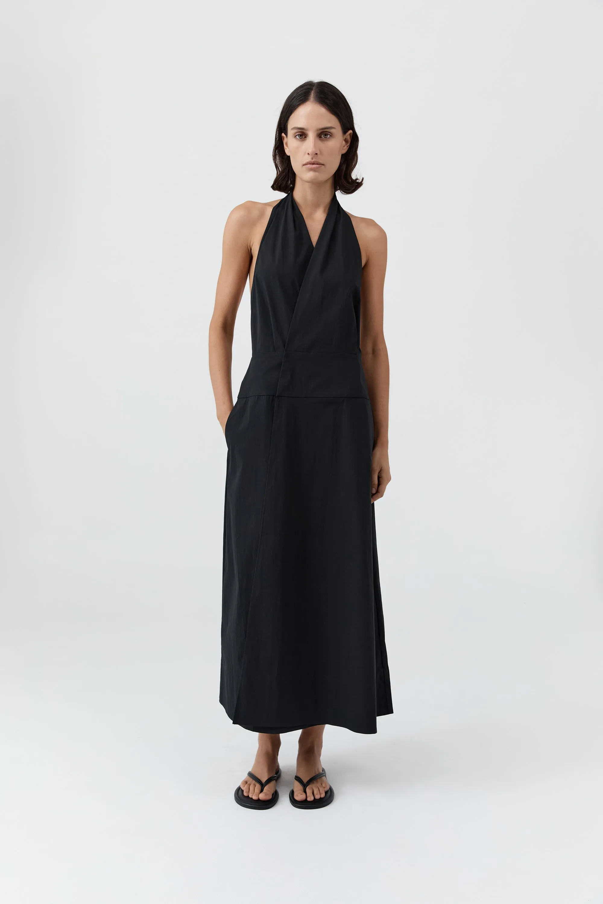Halter Wrap Dress - Black sold by St. Agni