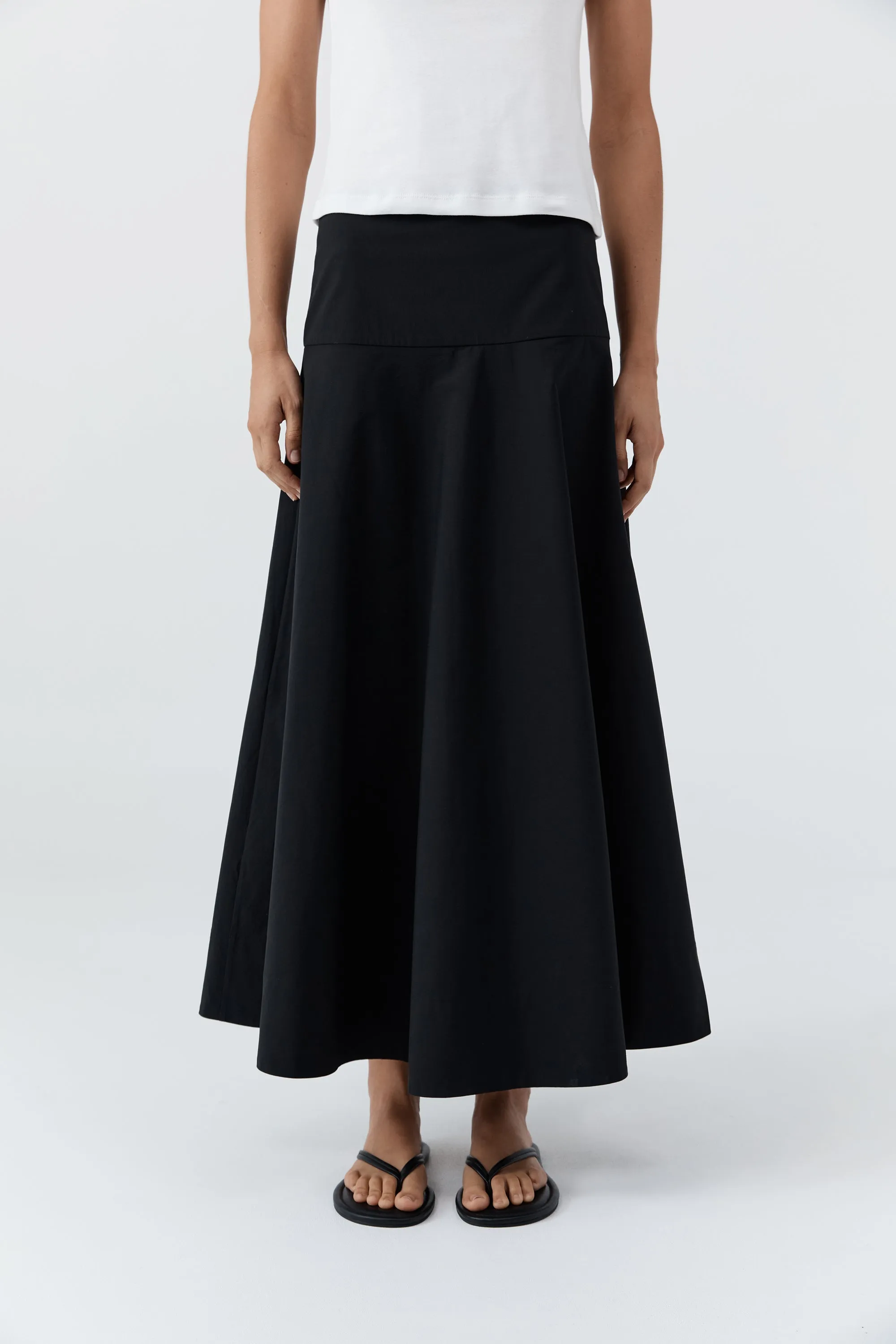 Cotton Circle Hem Skirt - Black sold by St. Agni product image thumbnail 2