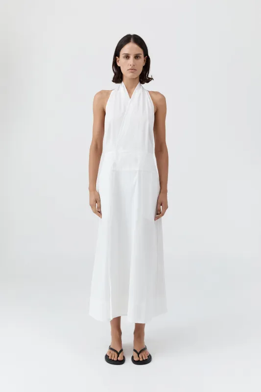 Halter Wrap Dress - White sold by St. Agni