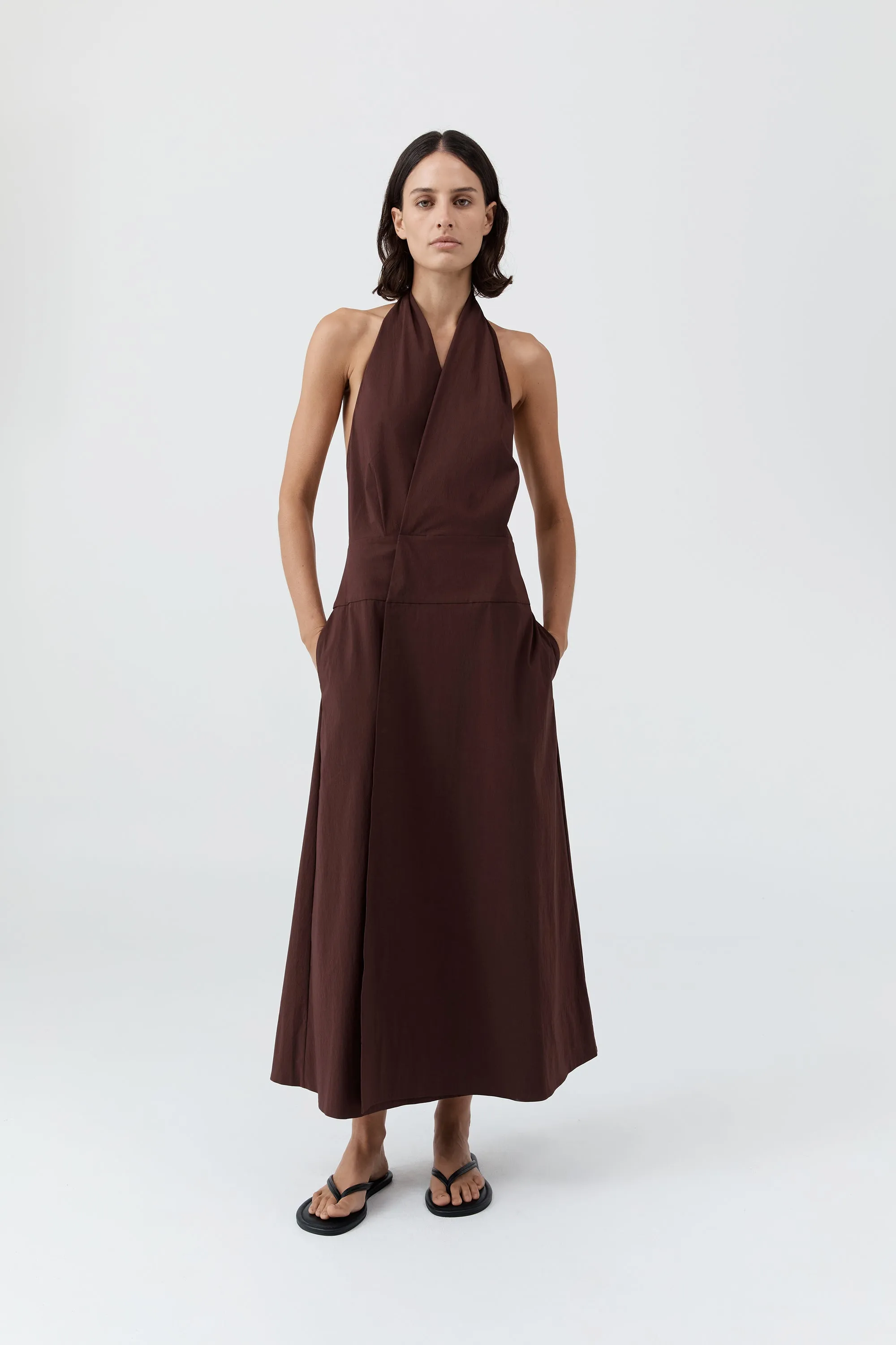 Halter Wrap Dress - Liqueur sold by St. Agni product image thumbnail 3