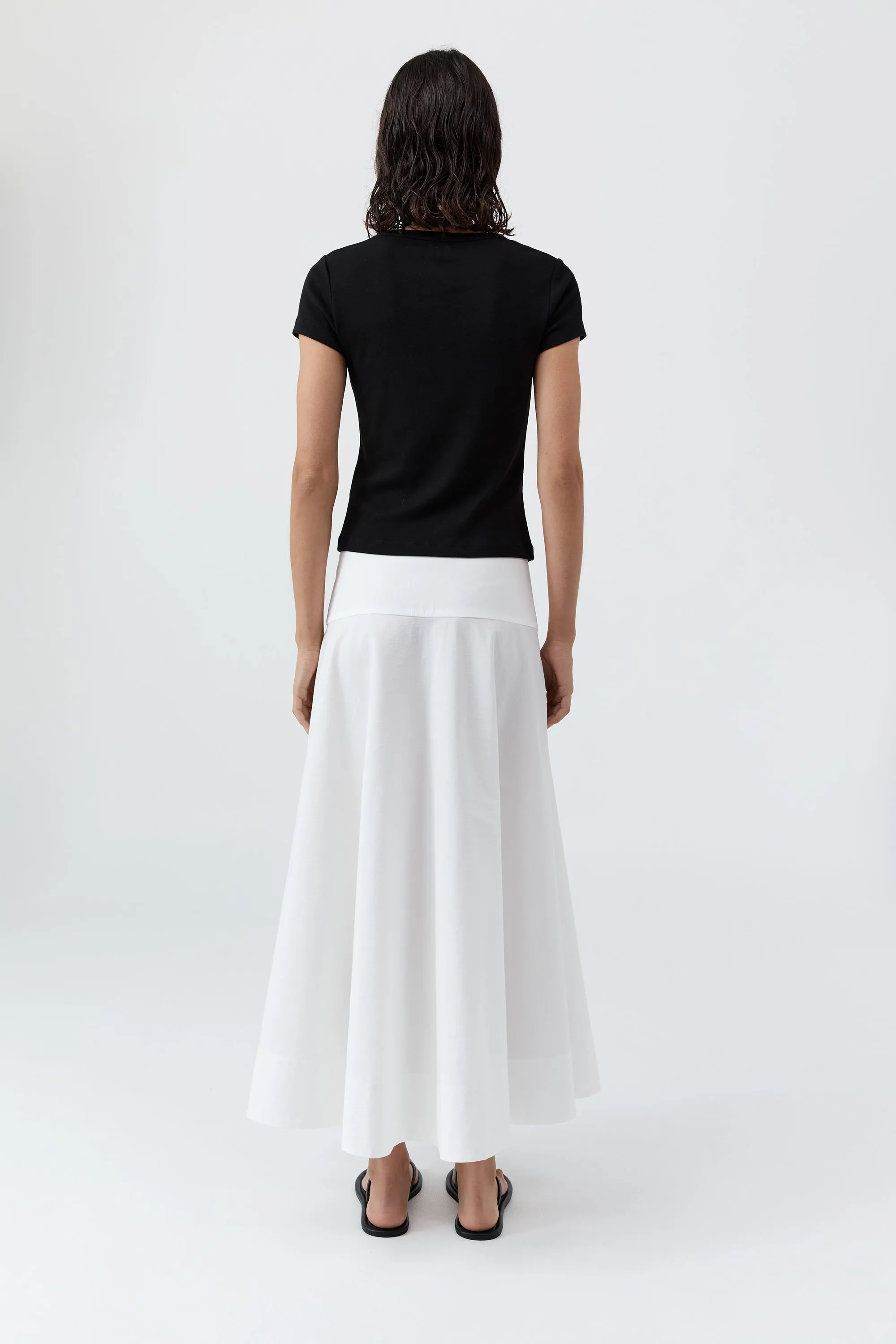 Cotton Circle Hem Skirt - White sold by St. Agni product image thumbnail 5