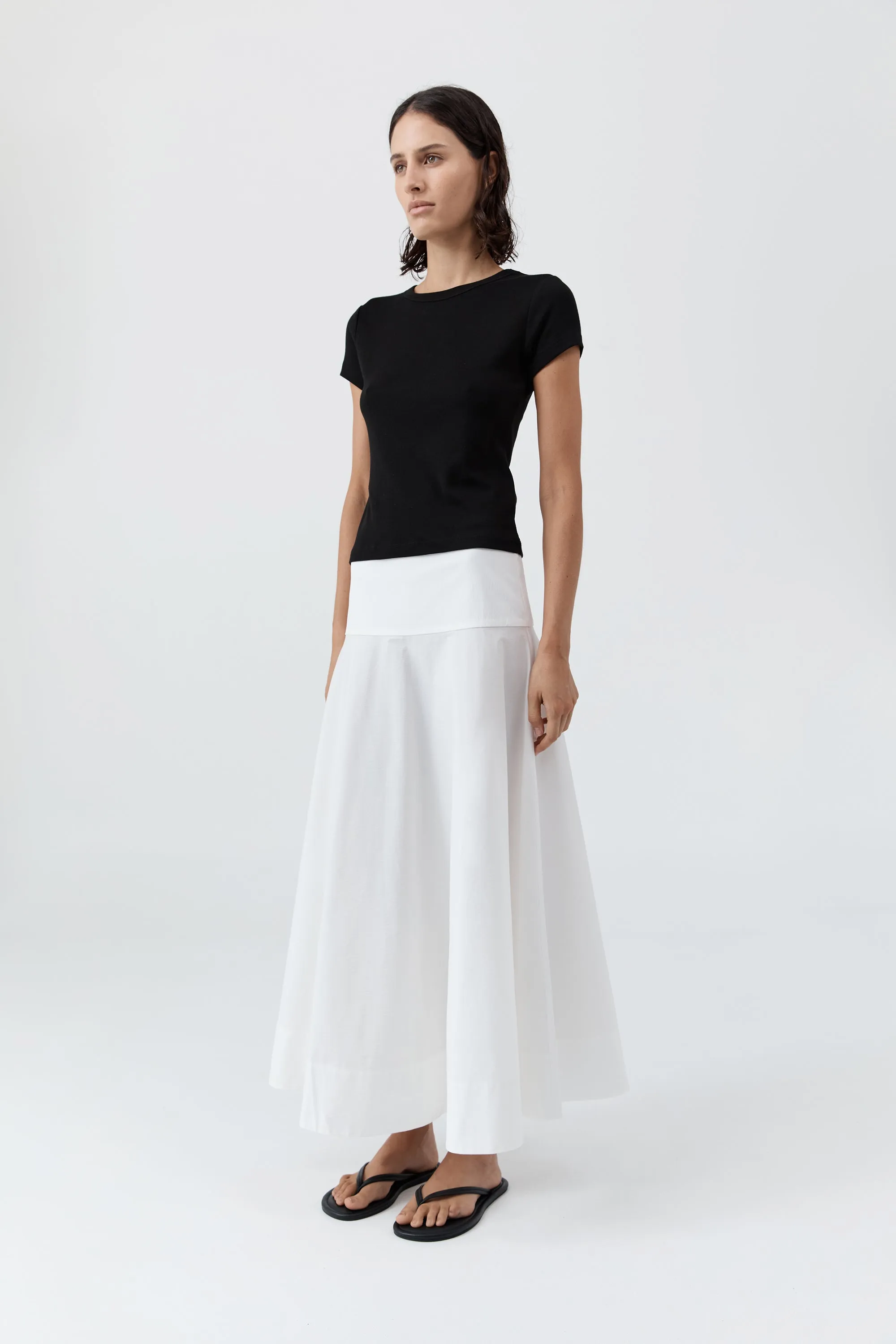 Cotton Circle Hem Skirt - White sold by St. Agni product image thumbnail 4
