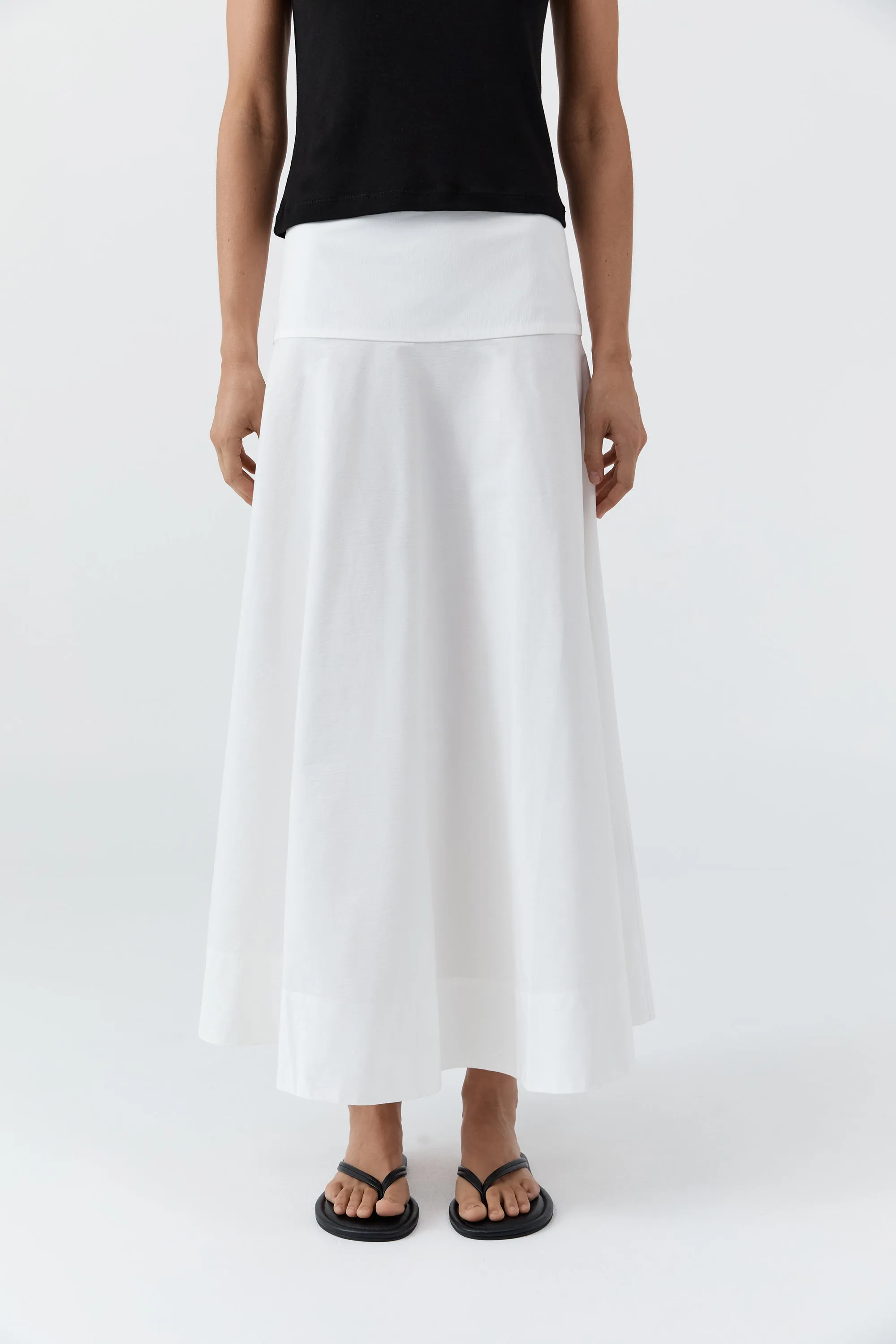Cotton Circle Hem Skirt - White sold by St. Agni product image thumbnail 2