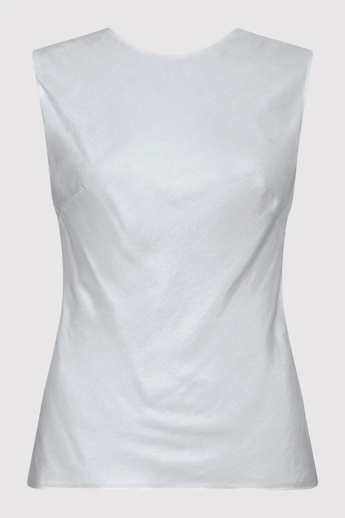 Soft Silk Rouleau Tie Top - Silver sold by St. Agni product image thumbnail 5