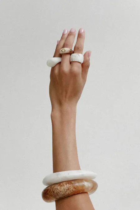 Band Ring by Dinosaur Designs - Cream sold by St. Agni product image thumbnail 2