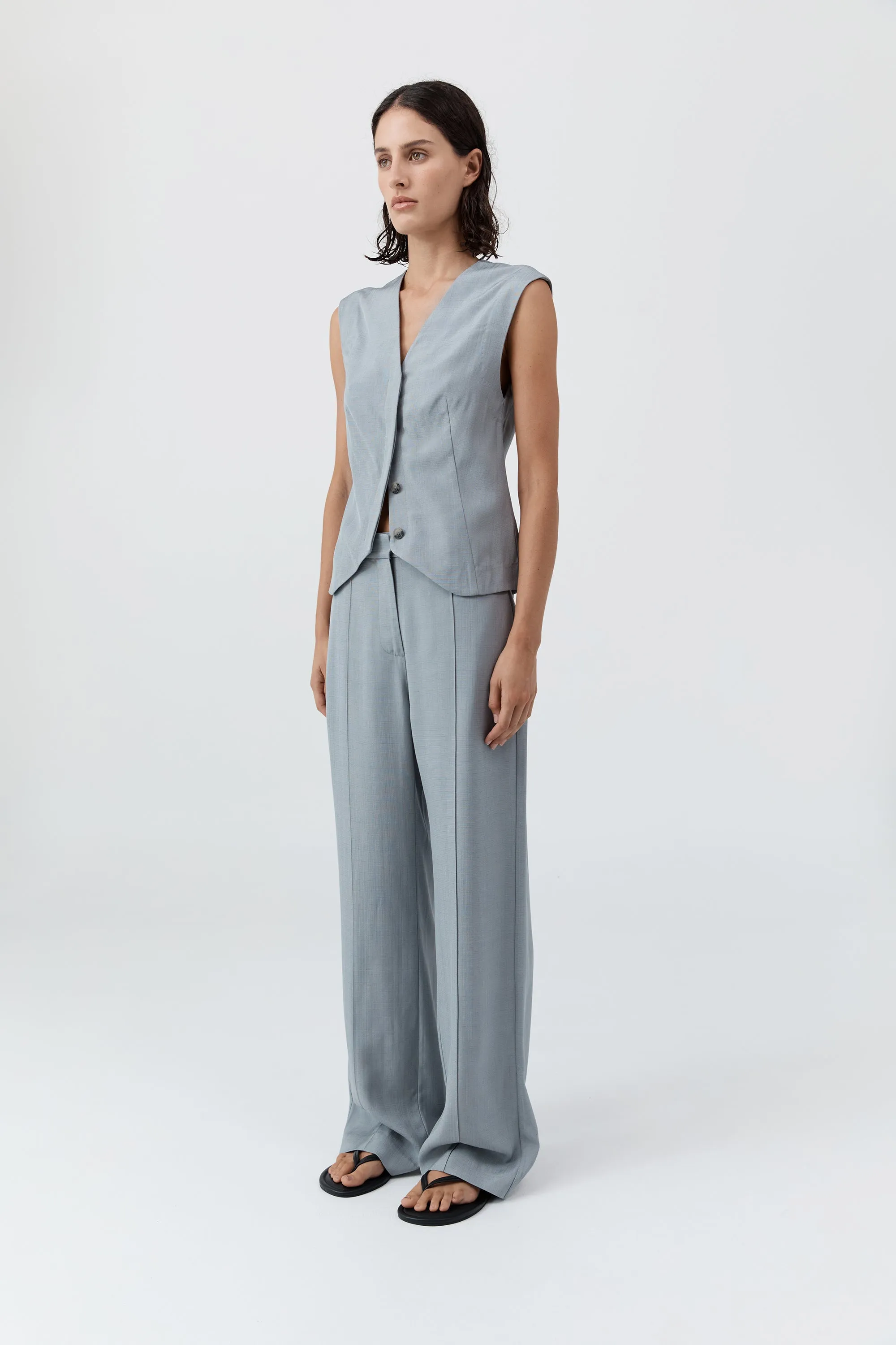 Minimal Tailored Vest - Mist sold by St. Agni product image thumbnail 3