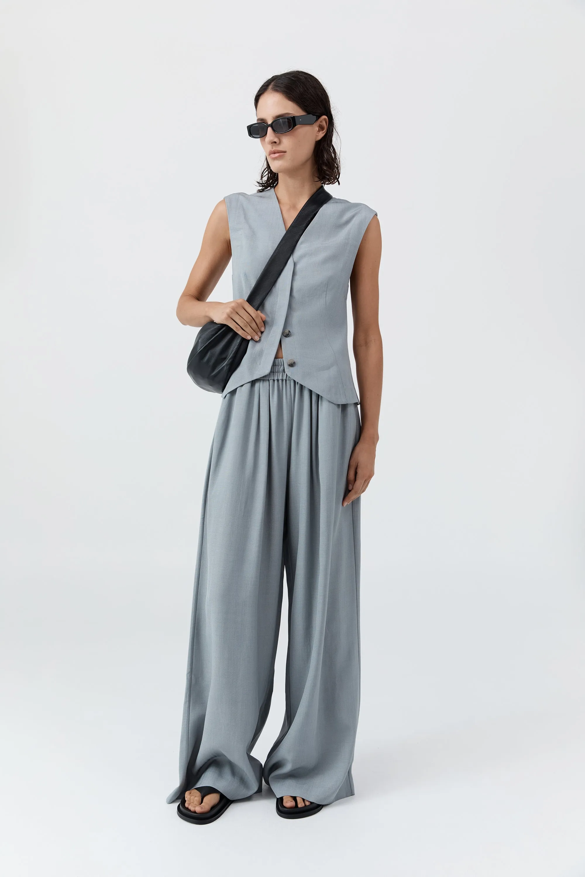 Minimal Tailored Vest - Mist sold by St. Agni product image thumbnail 5